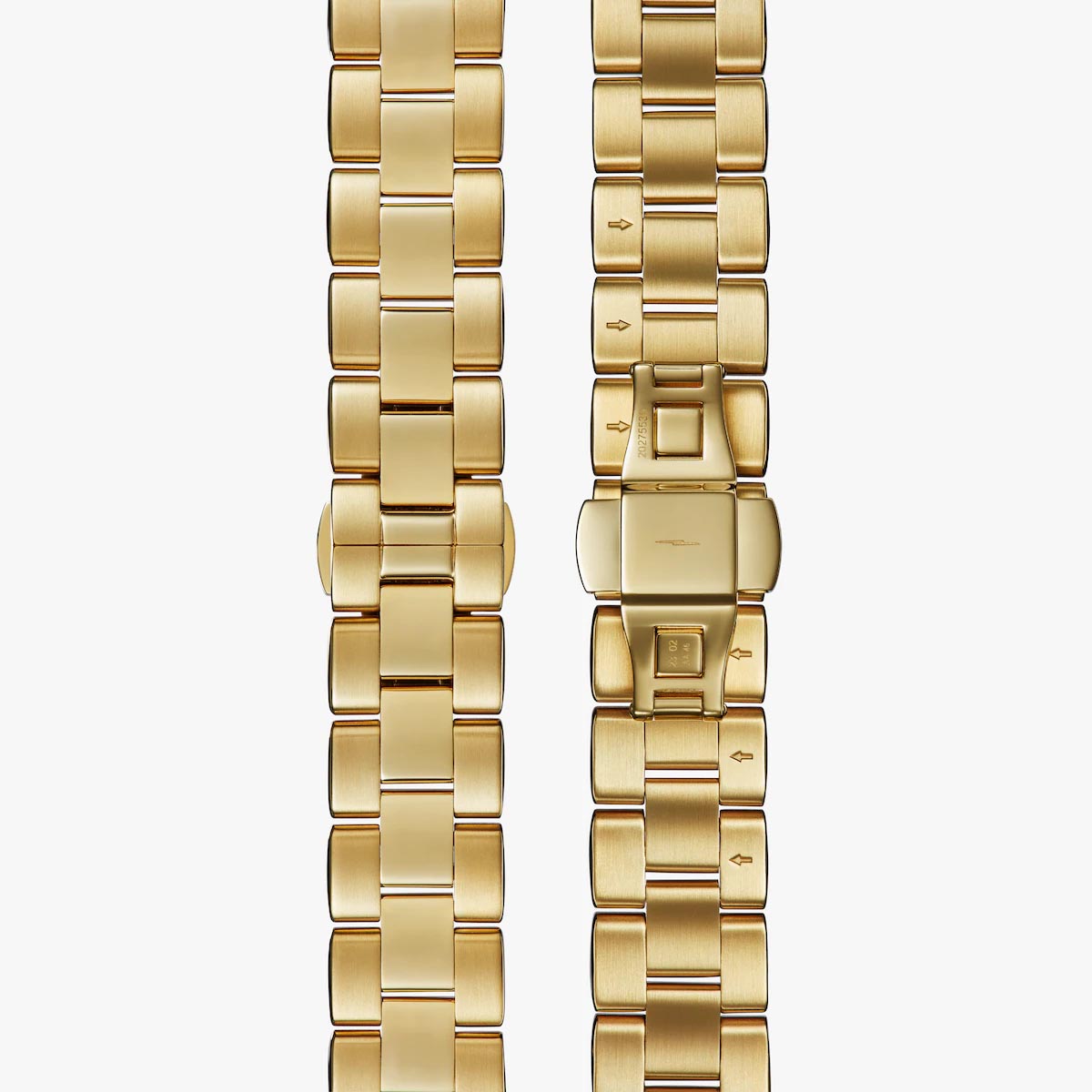 Shinola Day & Night Derby 38mm Watch with White Dial and Gold Tone Stainless Steel Bracelet (quartz movement)