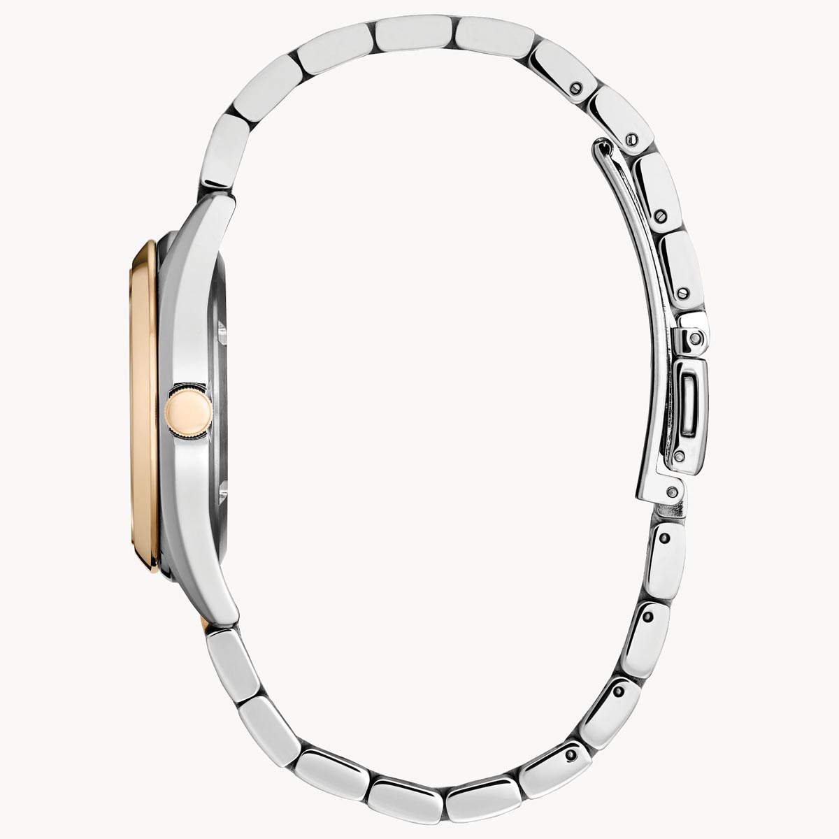 Citizen Sport Luxury Womens Diamond Watch with Pink Dial and Stainless Steel with Gold Tone Bracelet (eco drive movement)