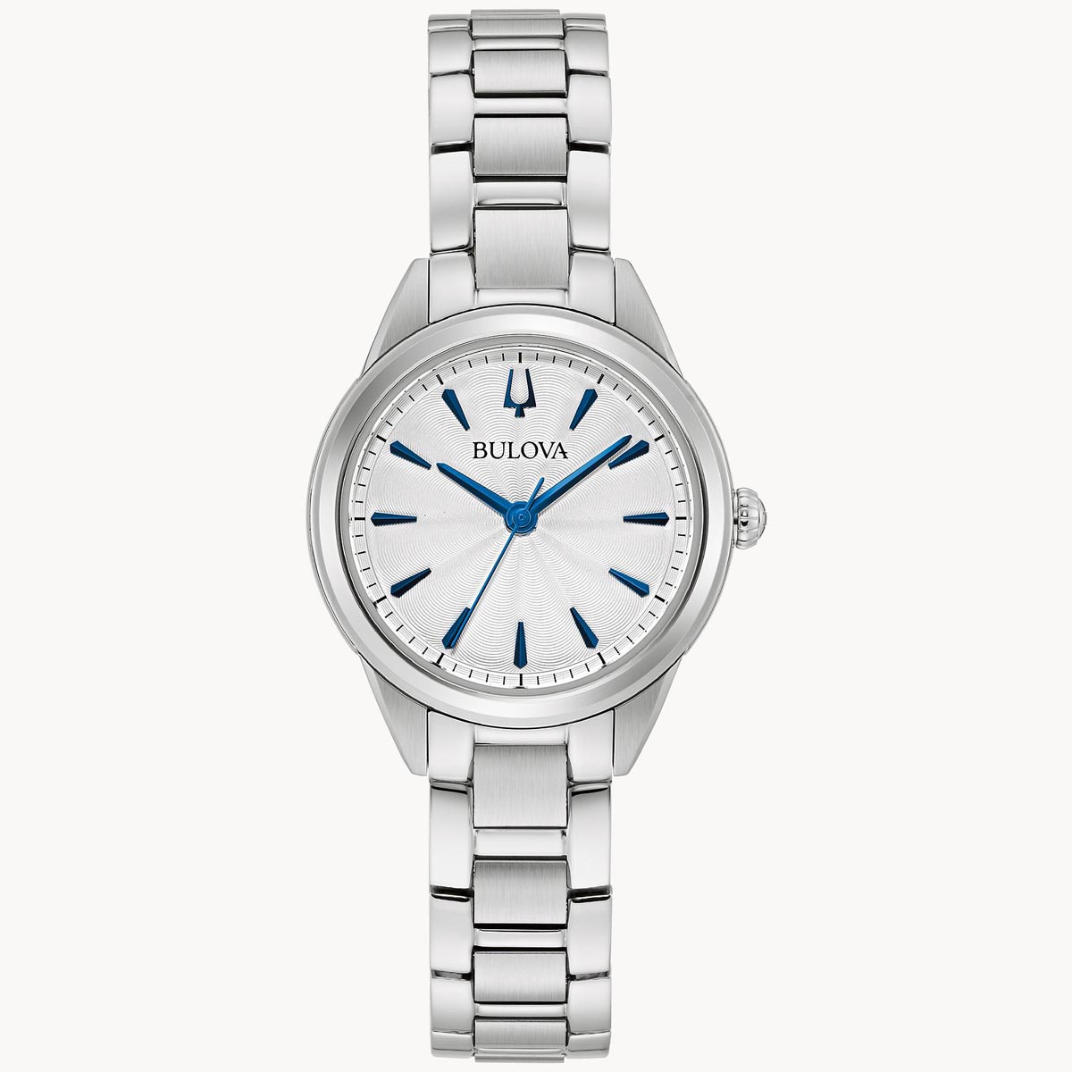 Bulova Sutton Ladies Watch with Silver Toned Dial and Stainless Steel Bracelet (quartz movement)