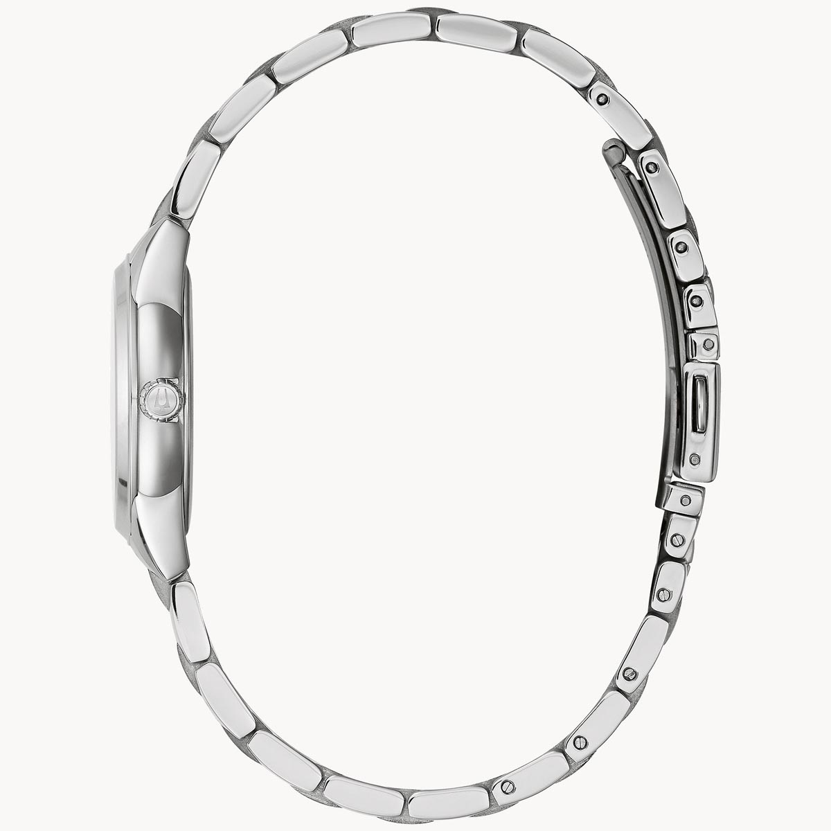 Bulova Sutton Ladies Watch with Silver Toned Dial and Stainless Steel Bracelet (quartz movement)
