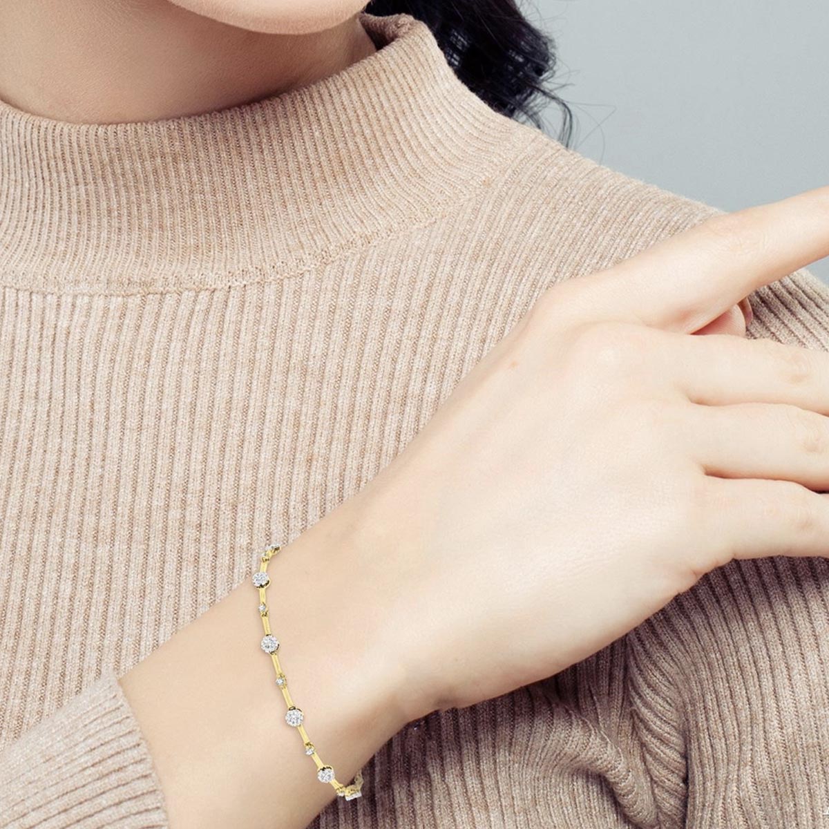 Diamond Lovebright Bracelet in 14kt Yellow Gold (1ct tw)