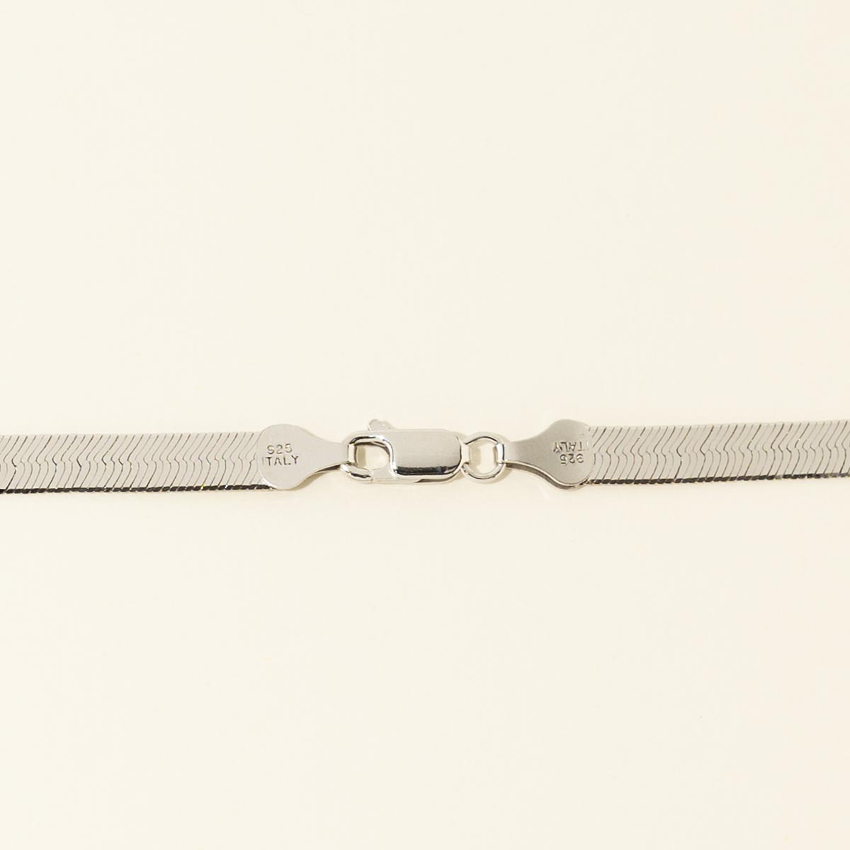 Herringbone Chain in Sterling Silver (18 inches and 4.5mm wide)