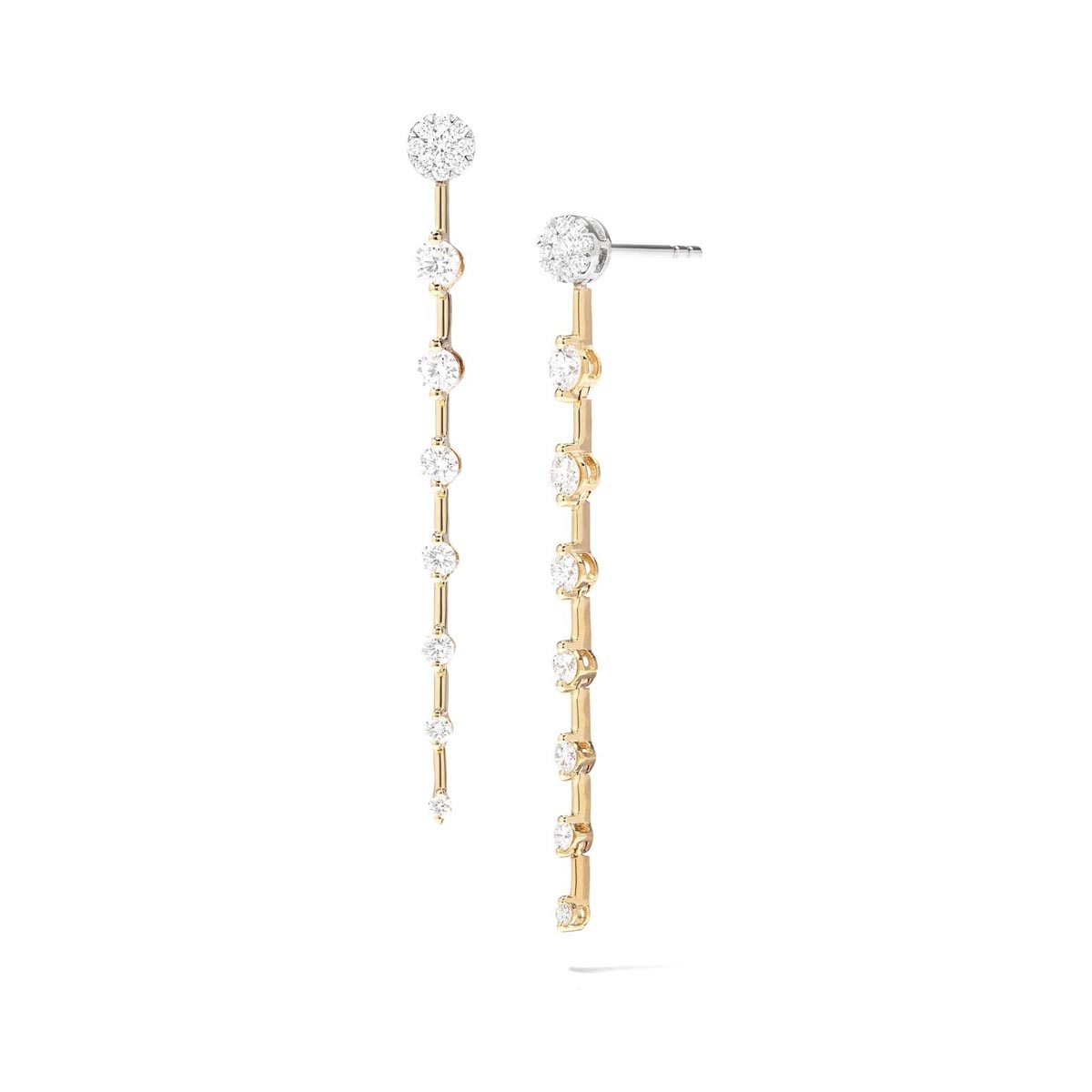 Lovebright Diamond Drop Earrings in 18kt Yellow Gold (7/8ct tw)