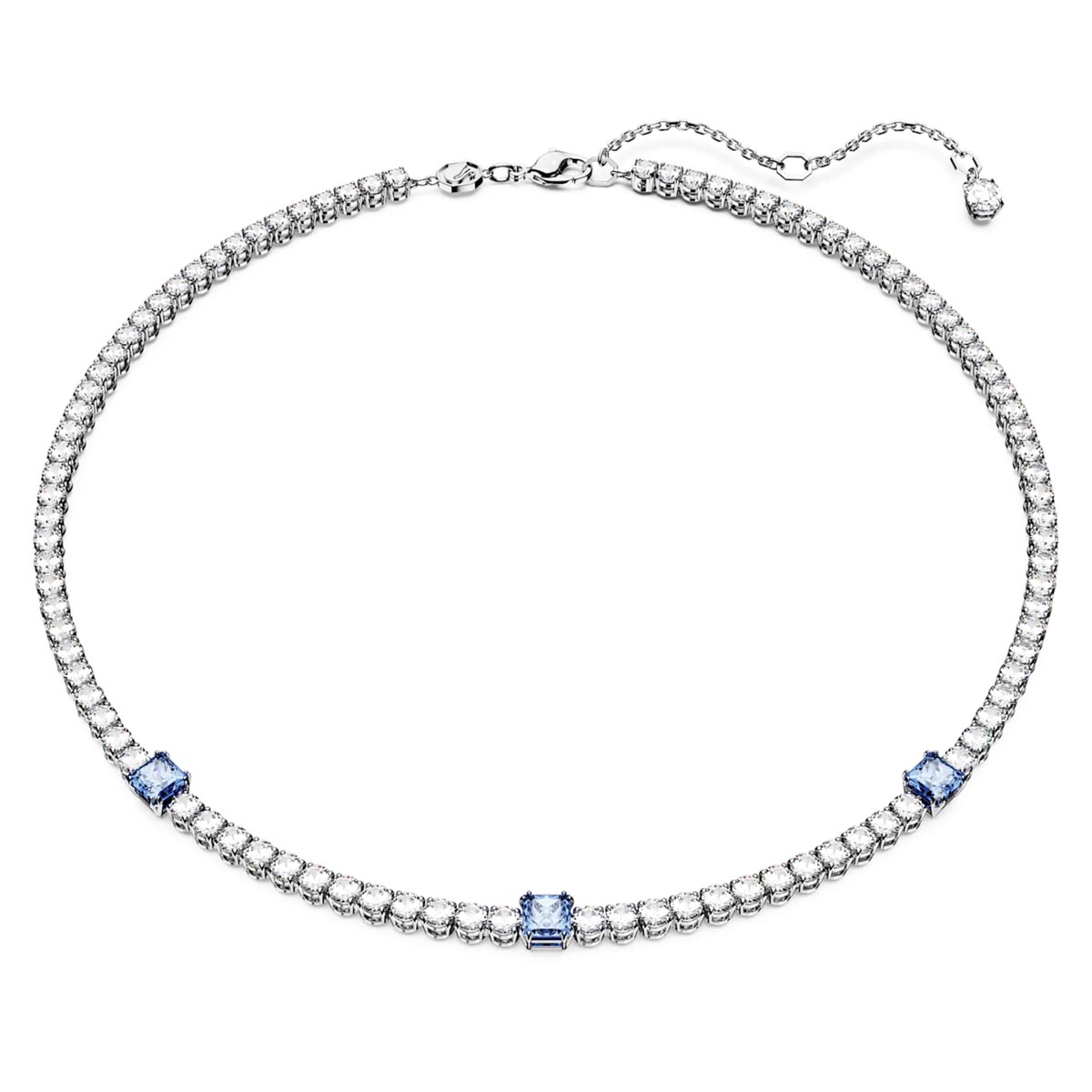 Swarovski Blue Crystal Matrix Tennis Necklace
