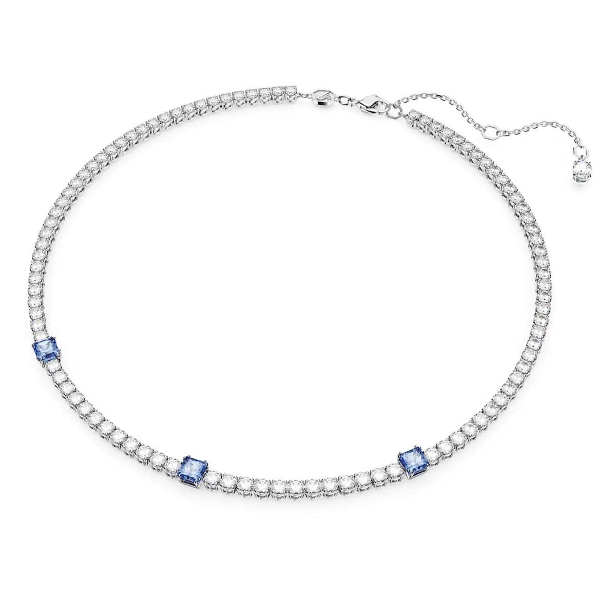 Swarovski Blue Crystal Matrix Tennis Necklace