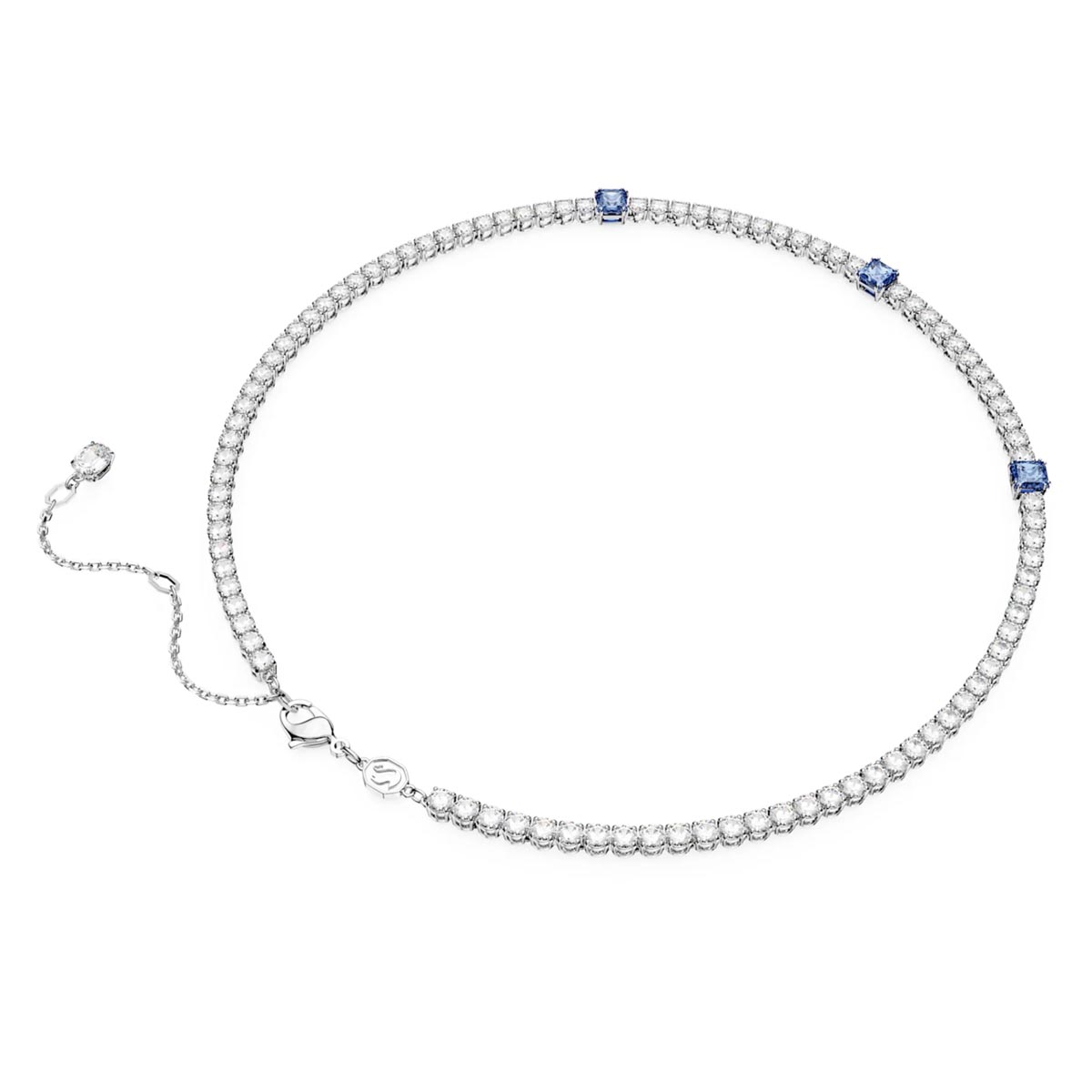 Swarovski Blue Crystal Matrix Tennis Necklace
