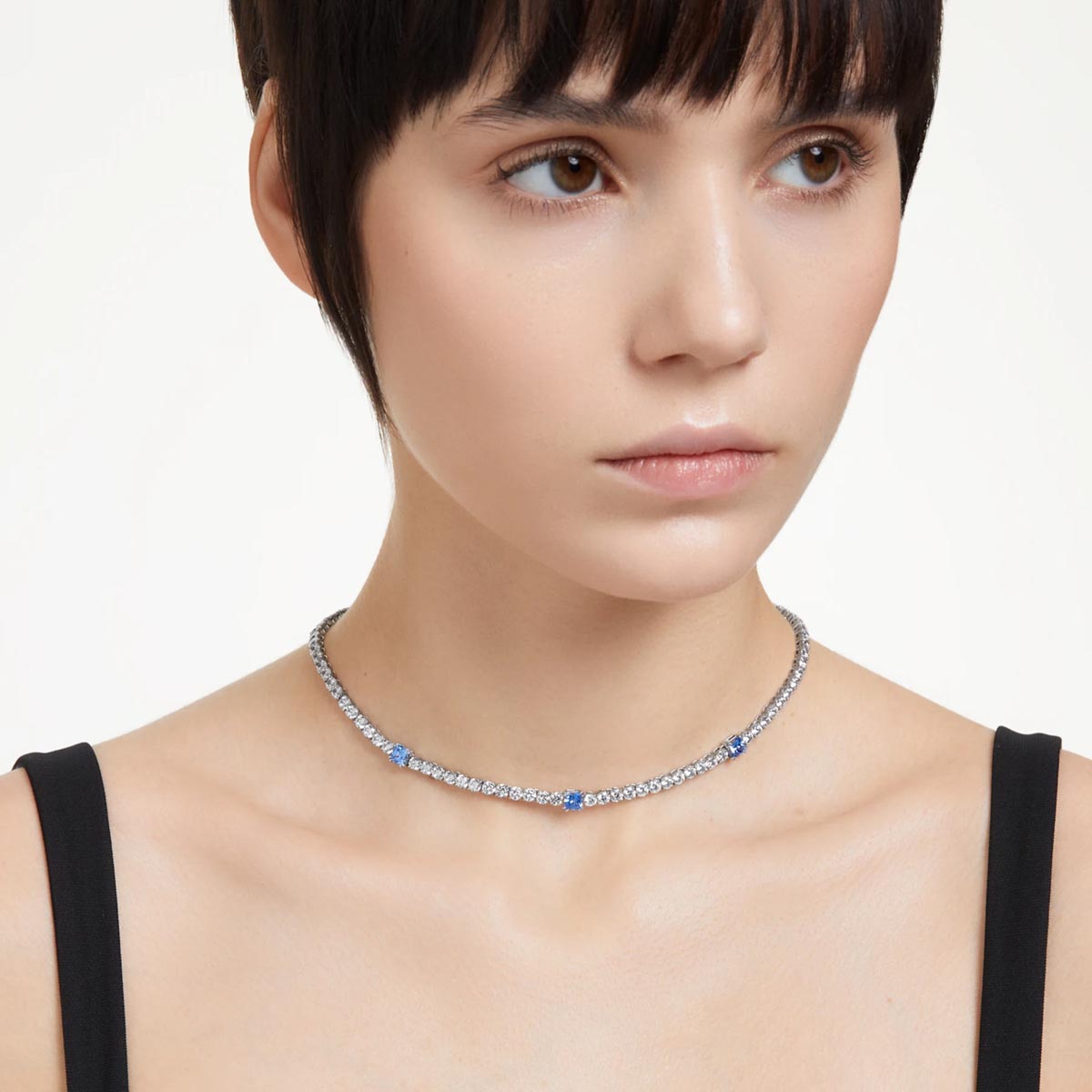 Swarovski Blue Matrix Tennis Necklace Day s Jewelers