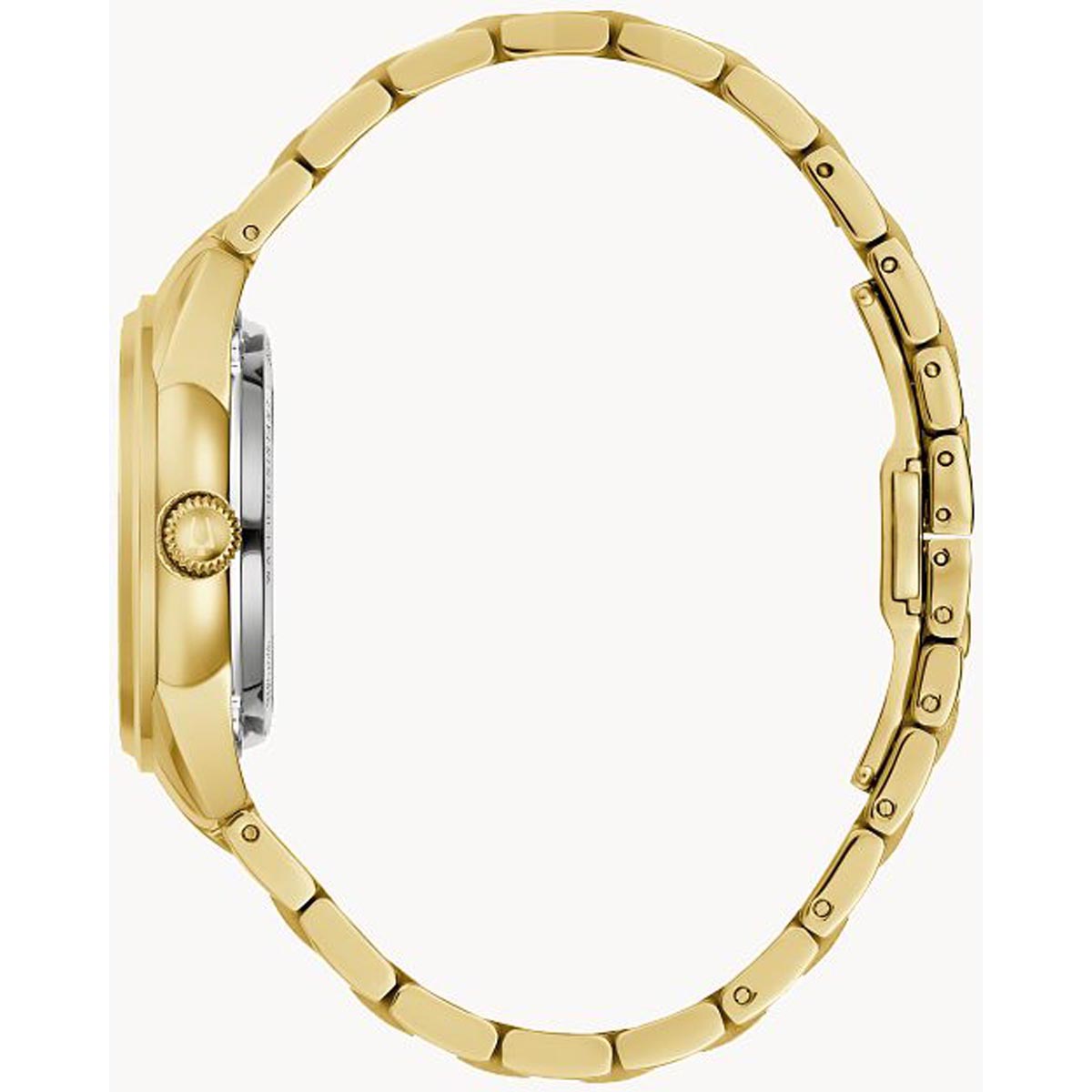 Bulova Sutton Automatic Womens Watch with Mother of Pearl Dial and Gold Toned Stainless Steel Bracelet (automatic movement)