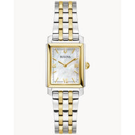 Bulova Sutton Womens Watch with Mother of Pearl Dial and Stainless Steel with Gold Tone Bracelet (quartz movement)