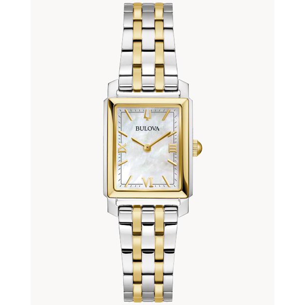 Bulova Sutton Womens Watch with Mother of Pearl Dial and Stainless Steel with Gold Tone Bracelet (quartz movement)