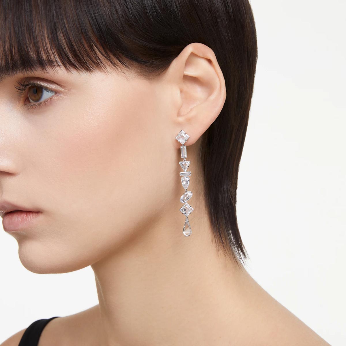 Swarovski Asymmetrical Mesmera Drop Earrings