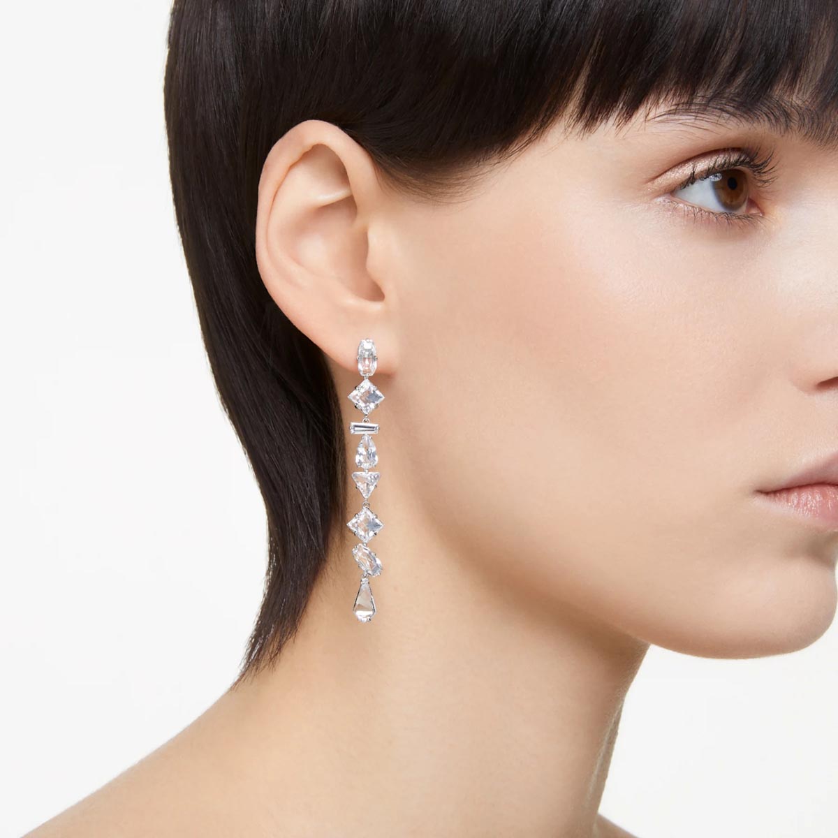 Swarovski Asymmetrical Mesmera Drop Earrings