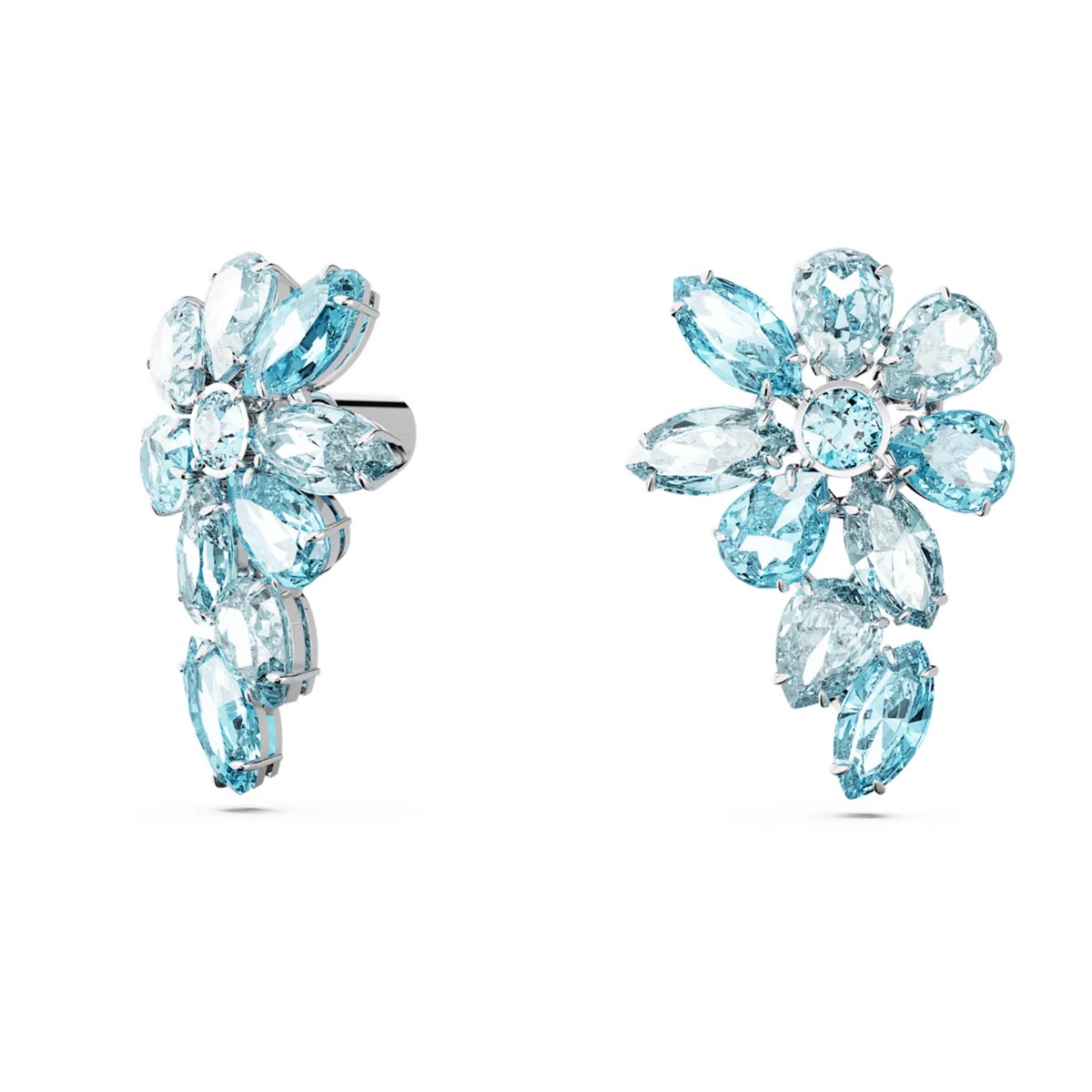 Swarovski Blue Gema Flower Earrings