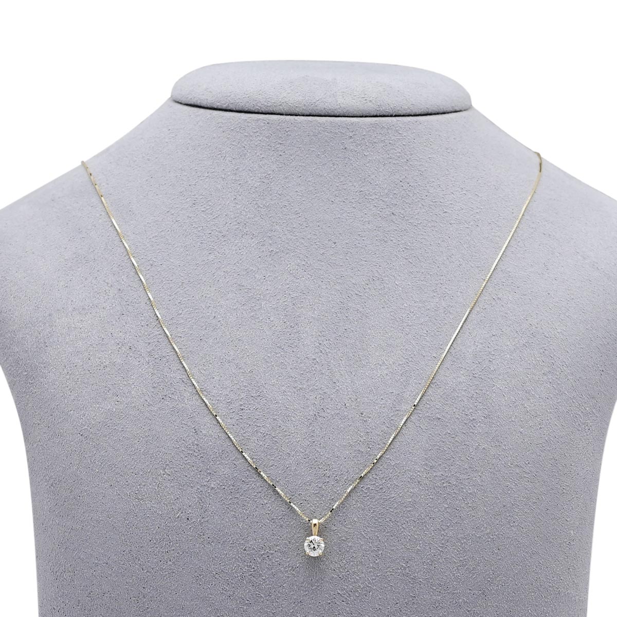 Diamond Solitaire Necklace in 14kt Yellow Gold (1/3ct)