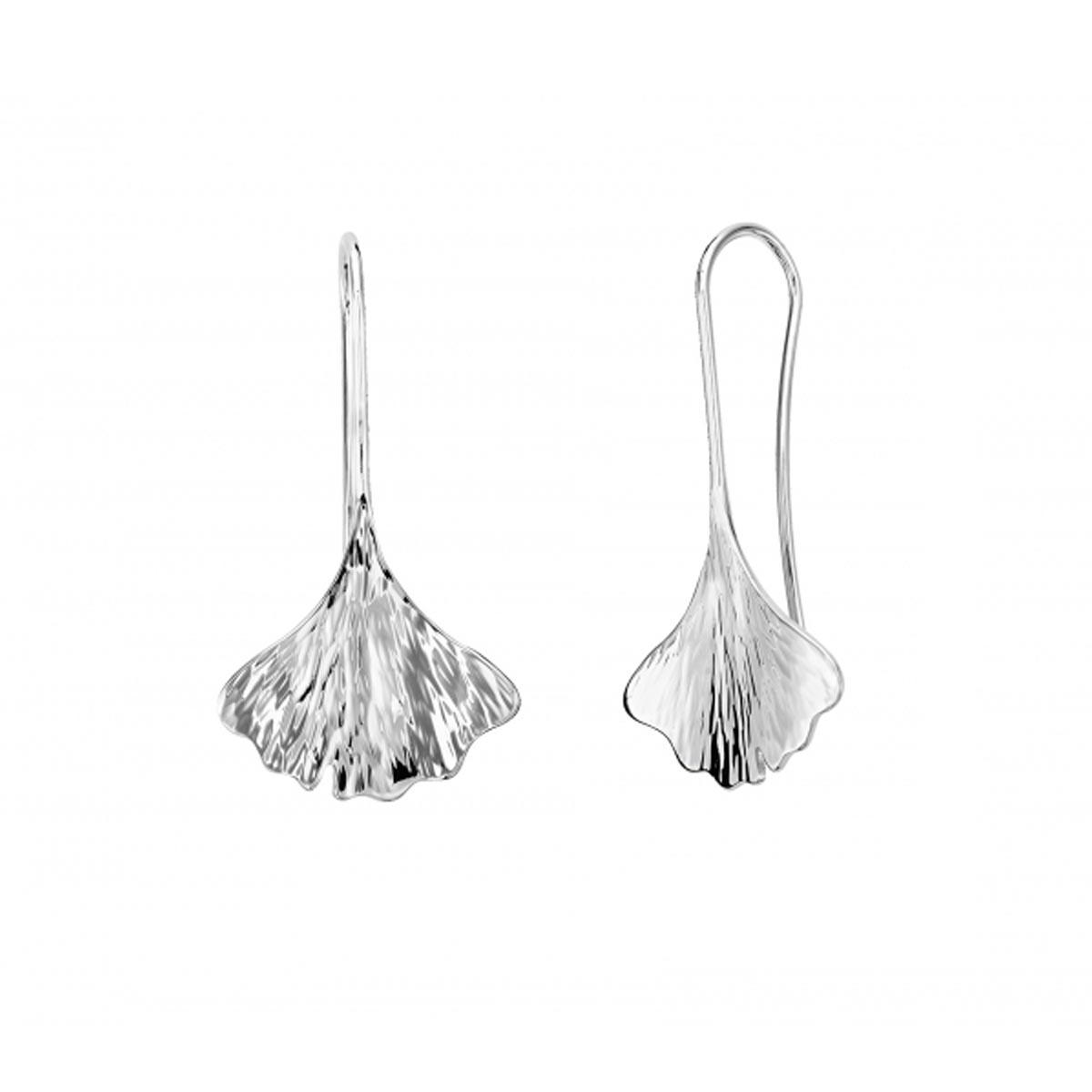 E.L. Designs Gingko Drop Earrings in Sterling Silver