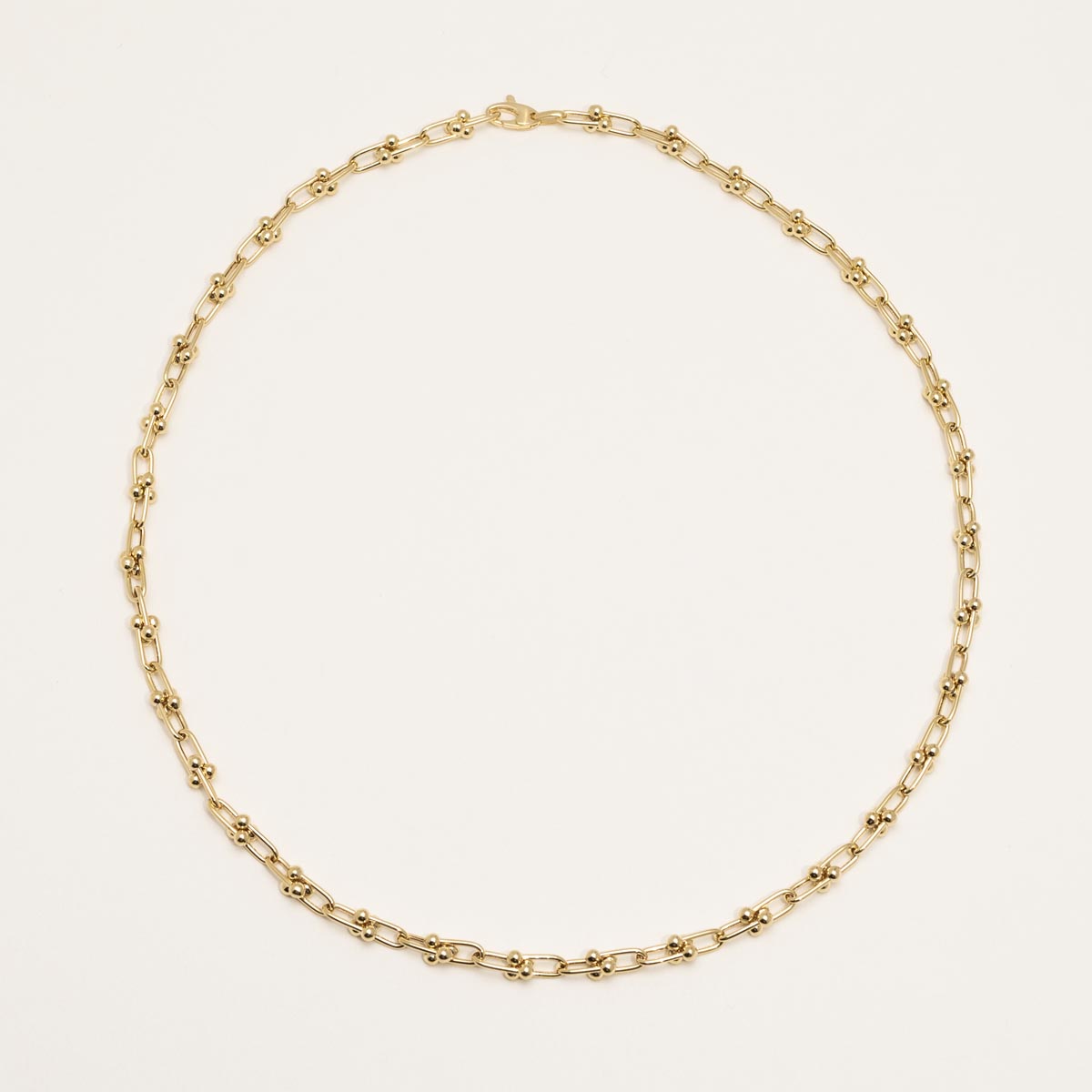 U Link Necklace in 14kt Yellow Gold