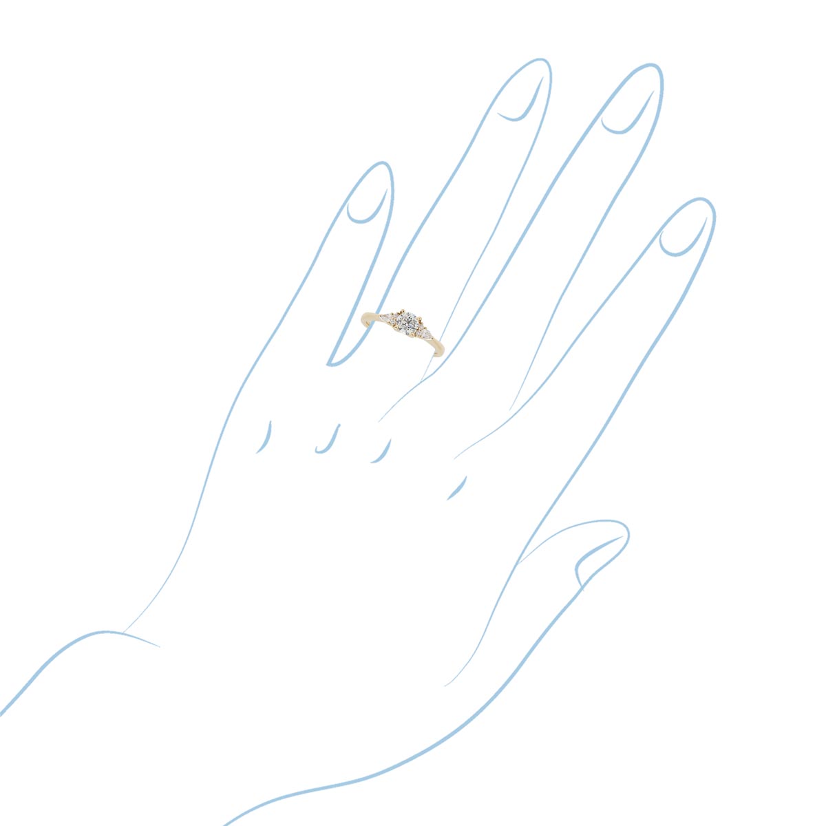 Diamond Engagement Ring in 14kt Yellow Gold (5/8ct tw