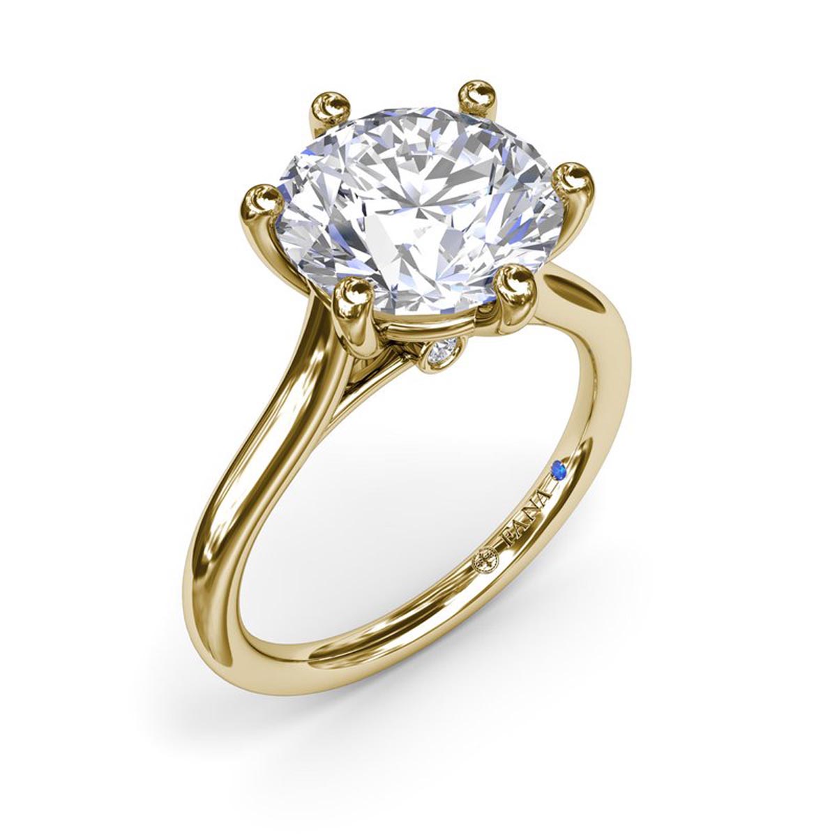 Fana Solitaire Diamond Engagement Ring Setting in 14kt Yellow Gold (.02ct tw)