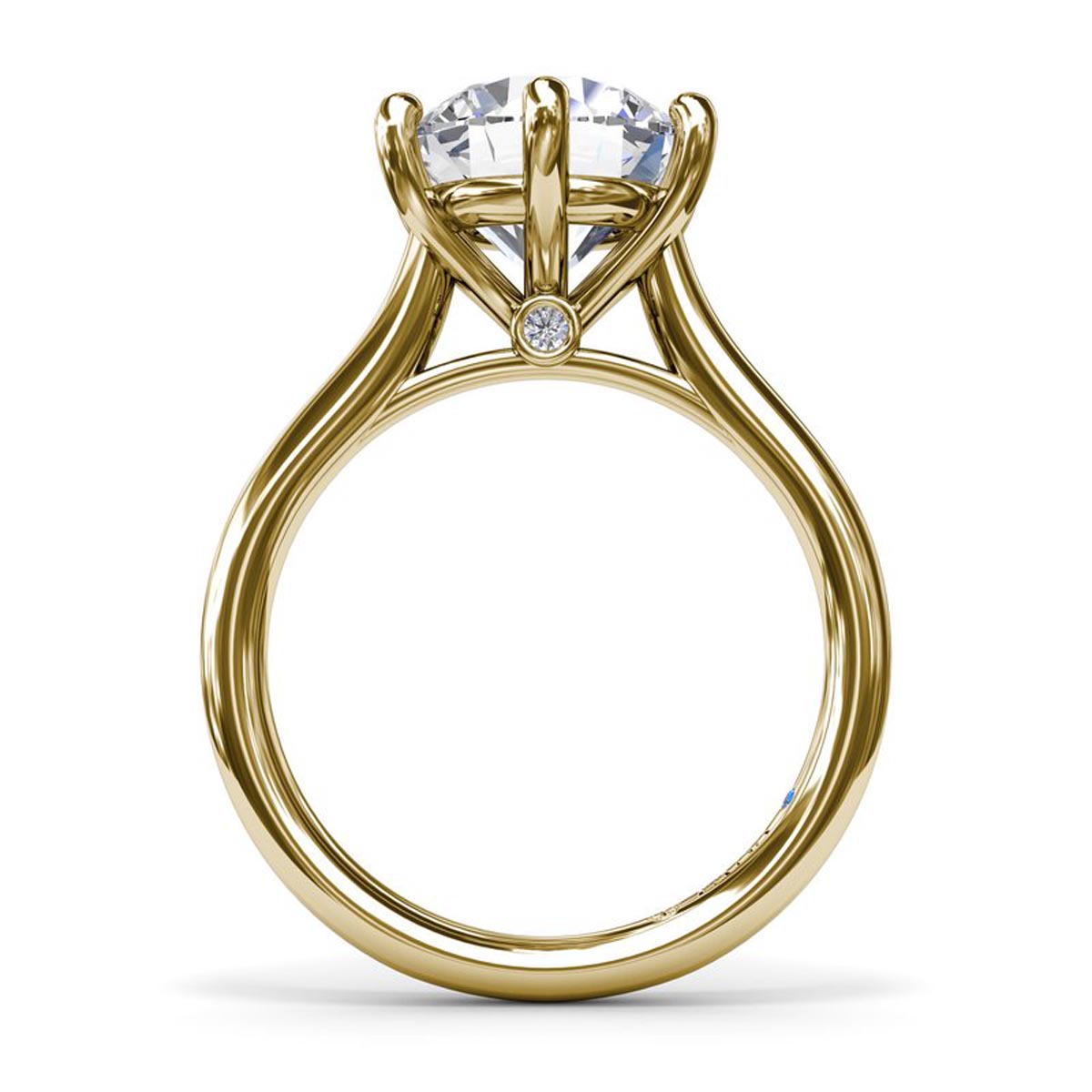 Fana Solitaire Diamond Engagement Ring Setting in 14kt Yellow Gold (.02ct tw)