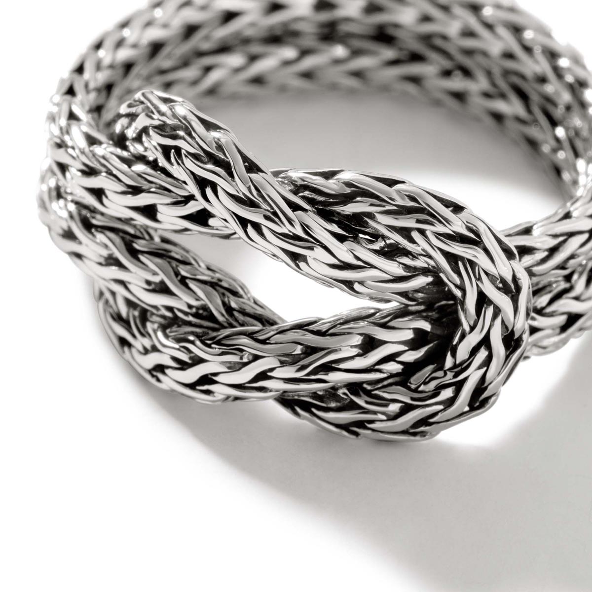 John Hardy Classic Chain Collection Manah Love Knot Ring in Sterling Silver (size 7)