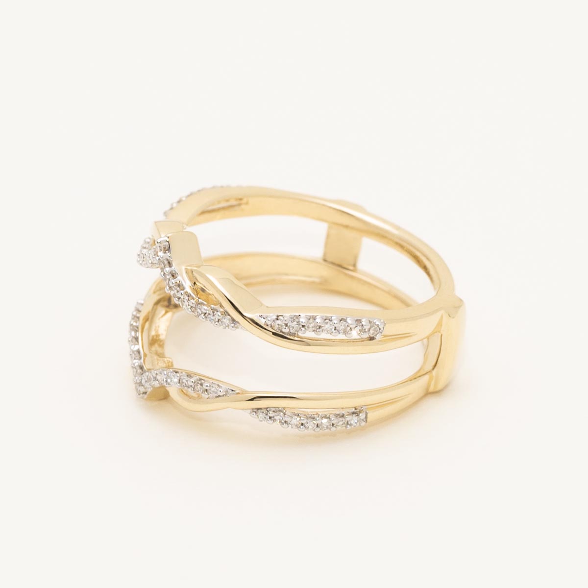 Diamond Twist Insert in 14kt Yellow and White Gold (1/5ct tw)