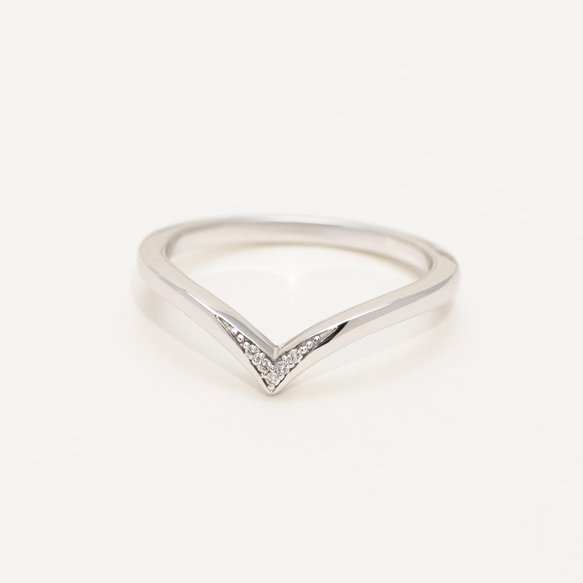 Diamond Contour Band in 14kt White Gold (.02ct tw)