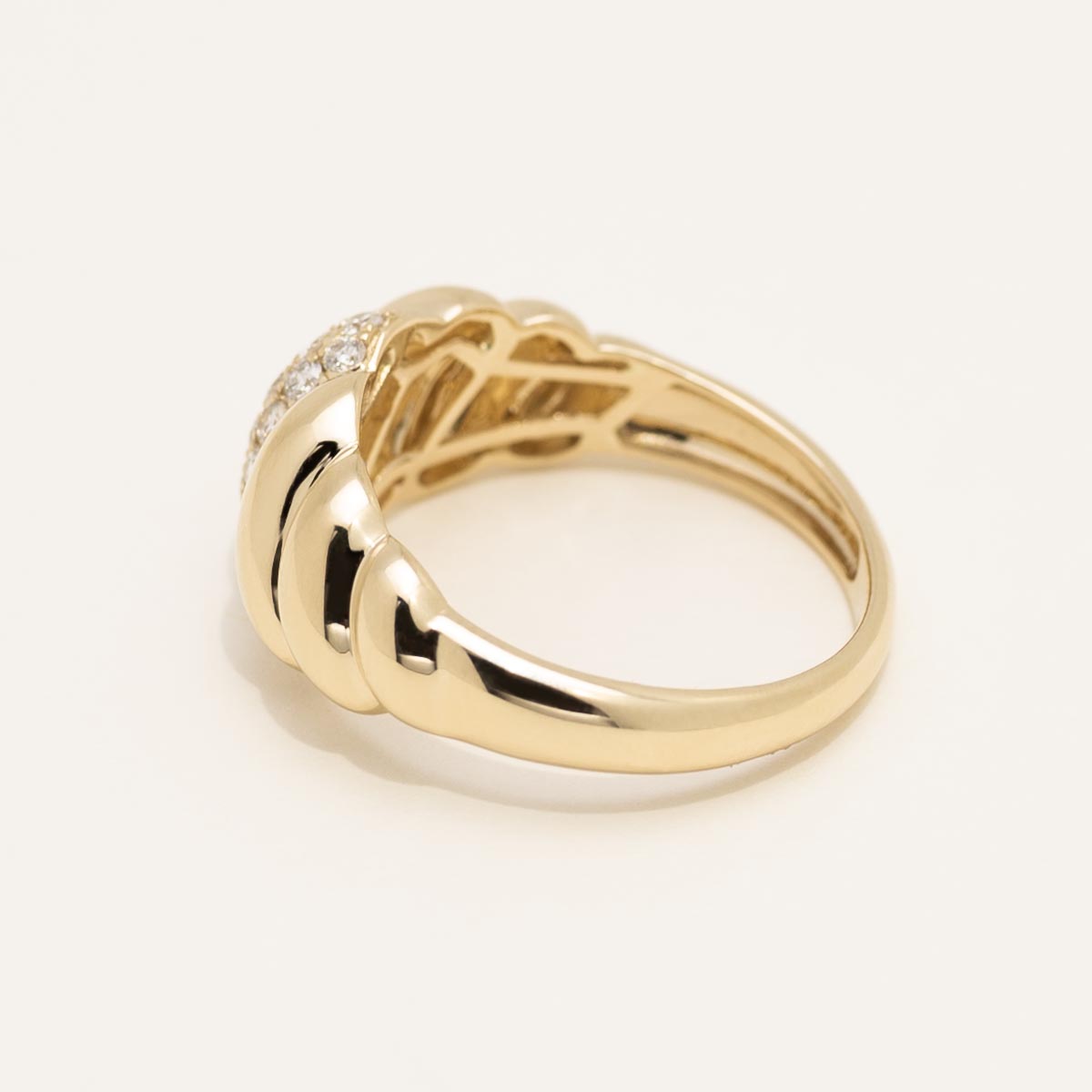 Diamond Croissant Ring in 14kt Yellow Gold (1/3ct tw)