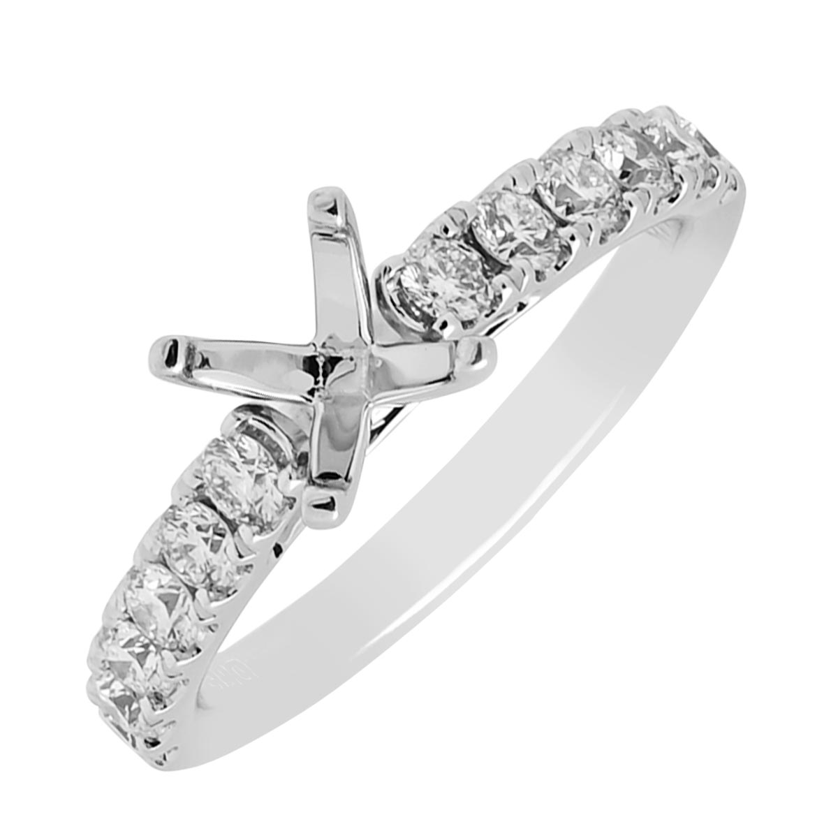 Diamond Engagement Ring Setting in 14kt White Gold (3/4ct tw)