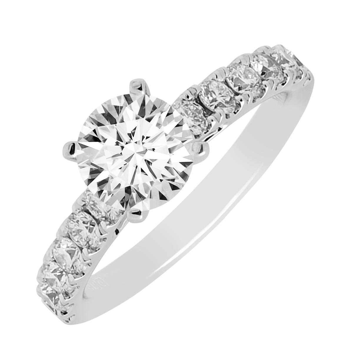 Diamond Engagement Ring Setting in 14kt White Gold (3/4ct tw)