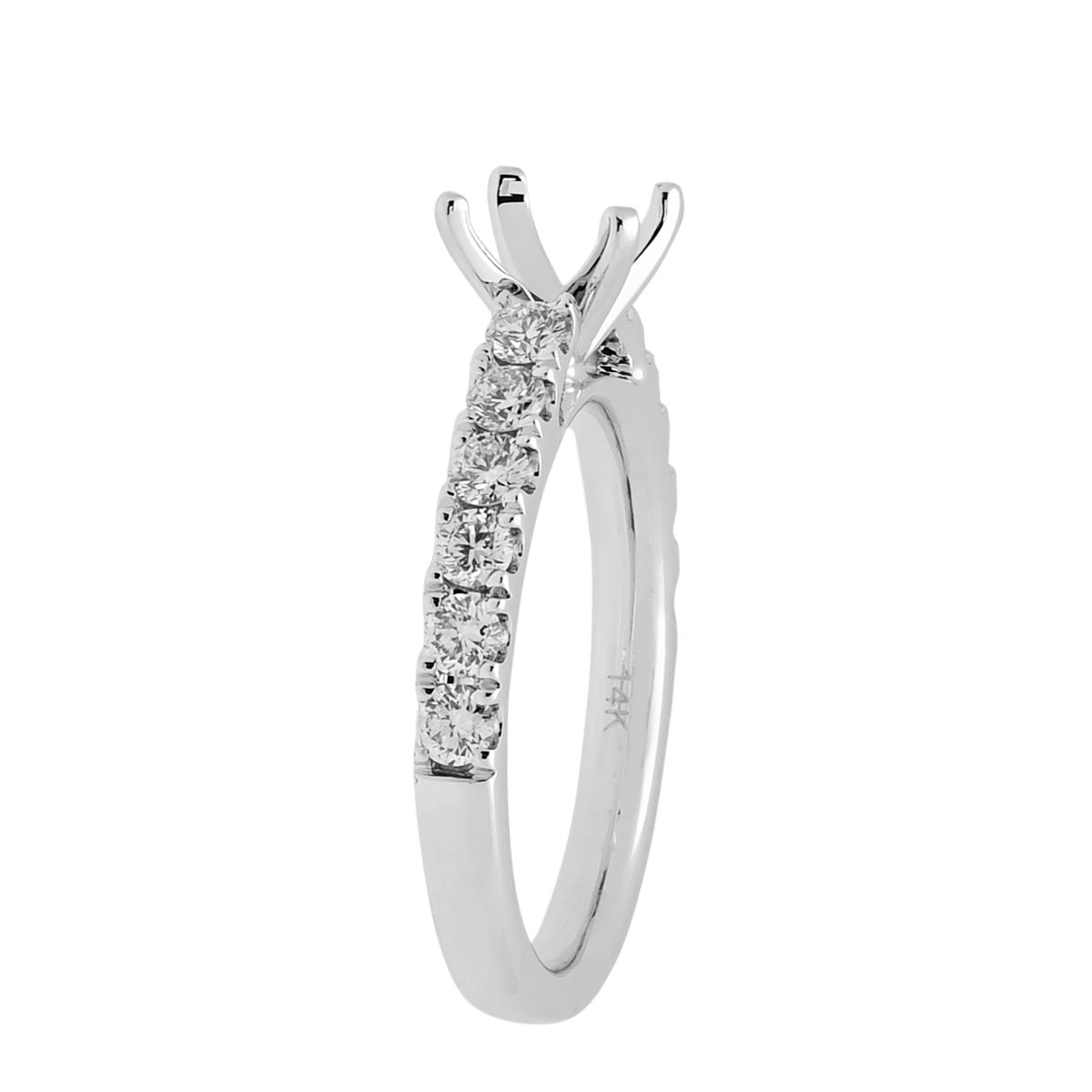 Diamond Engagement Ring Setting in 14kt White Gold (3/4ct tw)