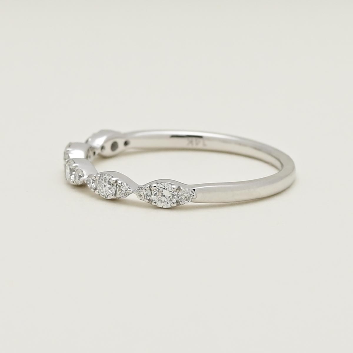 Diamond Petite Stackable Band in 14kt White Gold (1/3ct tw)