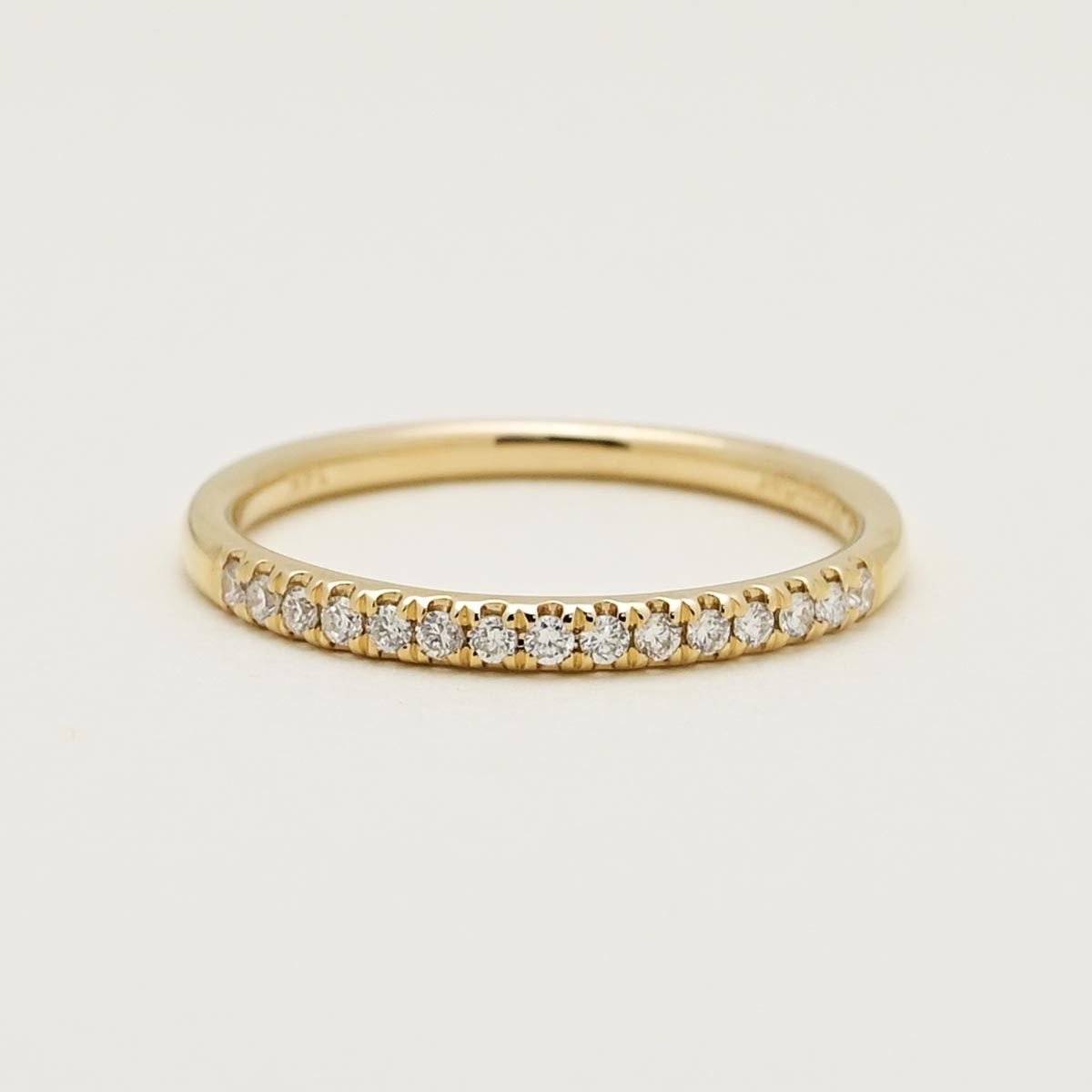 Petite Micro Pave Comfort Fit Diamond Band in 14kt Yellow Gold (1/7ct tw)