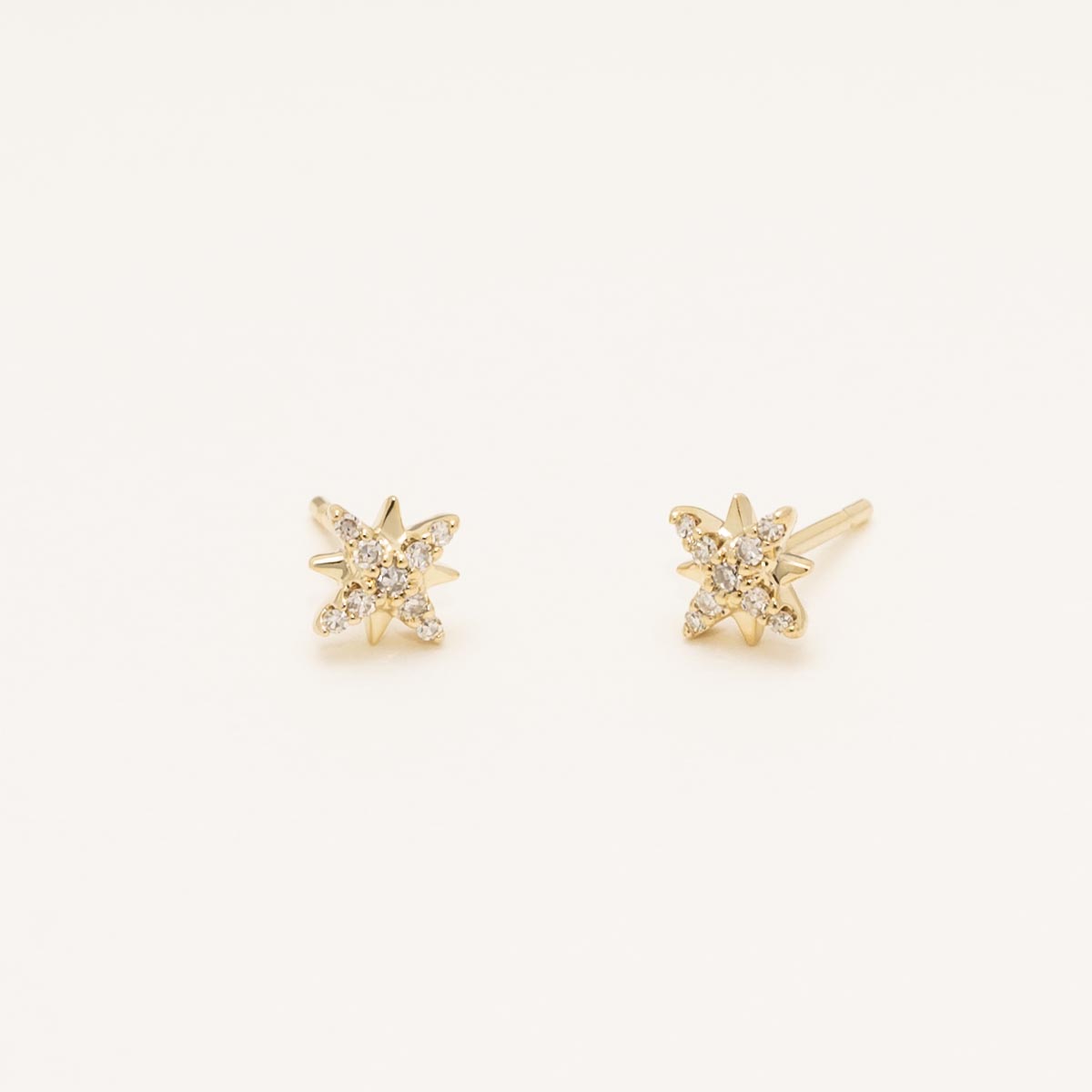 Diamond Petite Star Fashion Earrings in 10kt Yellow Gold (1/10ct tw)