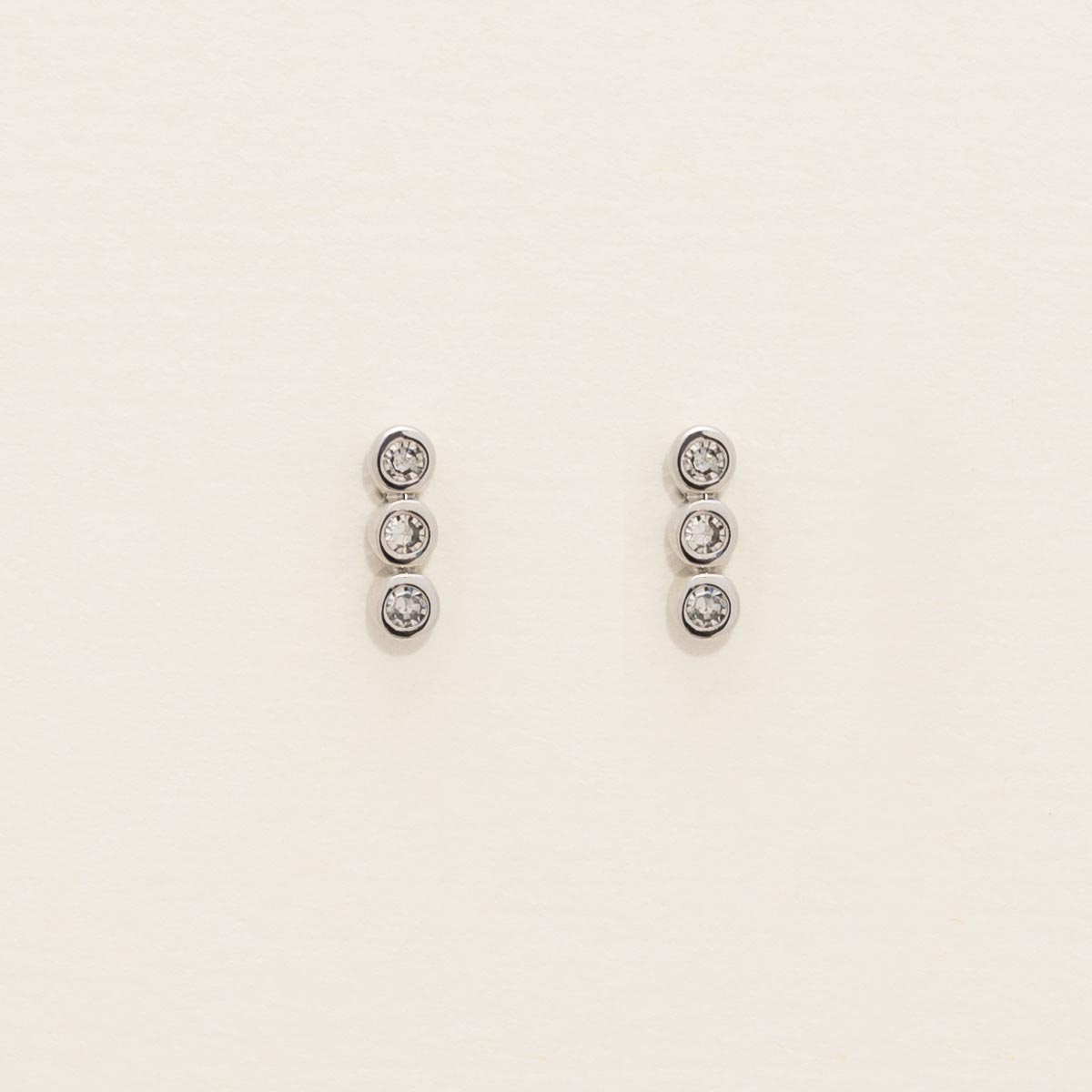 Diamond Petite Bezel Set Earrings in 10kt White Gold (1/10ct tw)