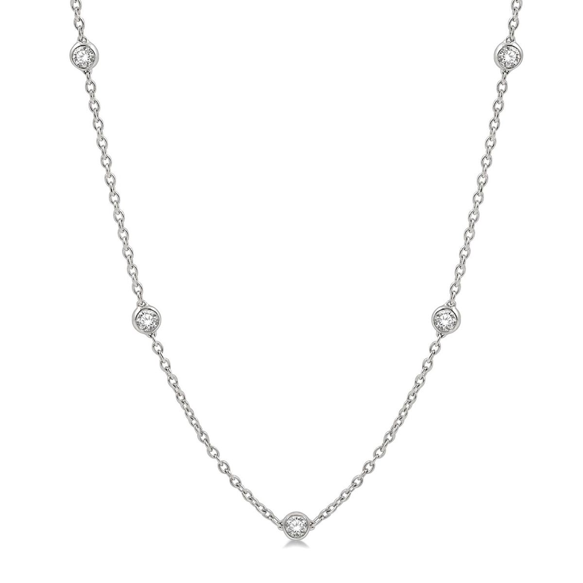 Diamonds By The Yard Necklace in 14kt White Gold (1 1/2ct tw)