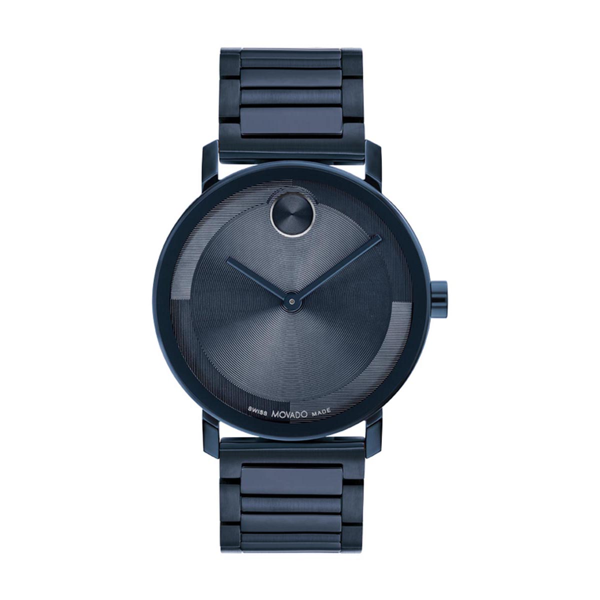 Movado Bold Evolution 2.0 Mens Watch with Navy Blue Dial and Blue Ion Plated 
Stainless Steel Bracelet (Swiss quartz movement)