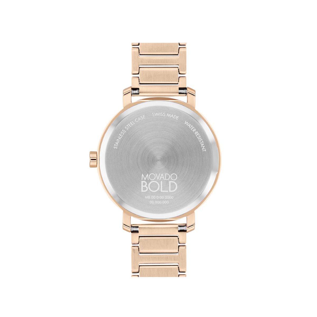 Movado Bold Evolution 2.0 Womens Crystal Watch with Pale Rose Dial and Pale Rose Ion Plated Bracelet (Swiss quartz movement)