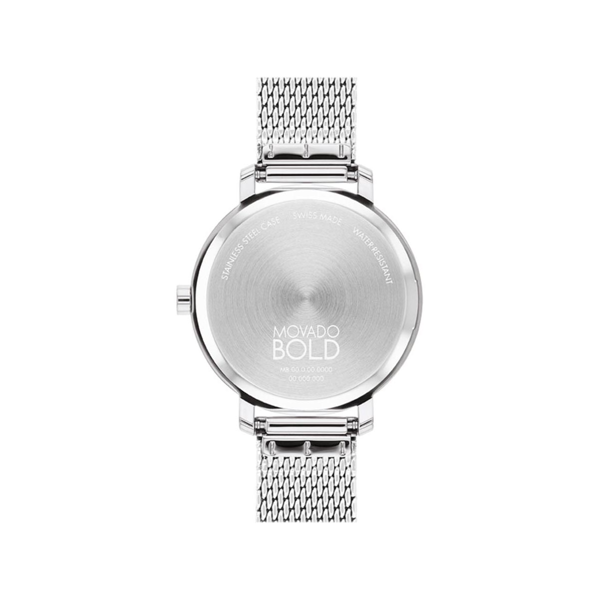 Movado Bold Evolution 2.0 Womens Watch with Silver Tone Dial and Stainless Steel Mesh Bracelet (Swiss quartz movement)