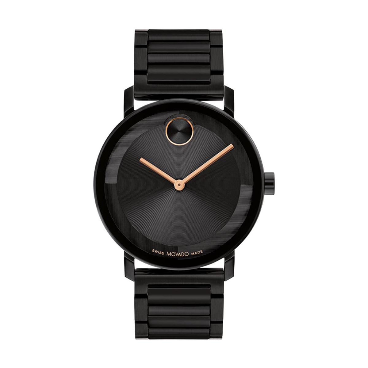 Movado Bold Evolution 2.0 Mens Watch with Black Dial and Black Ion Plated Bracelet (Swiss quartz movement)