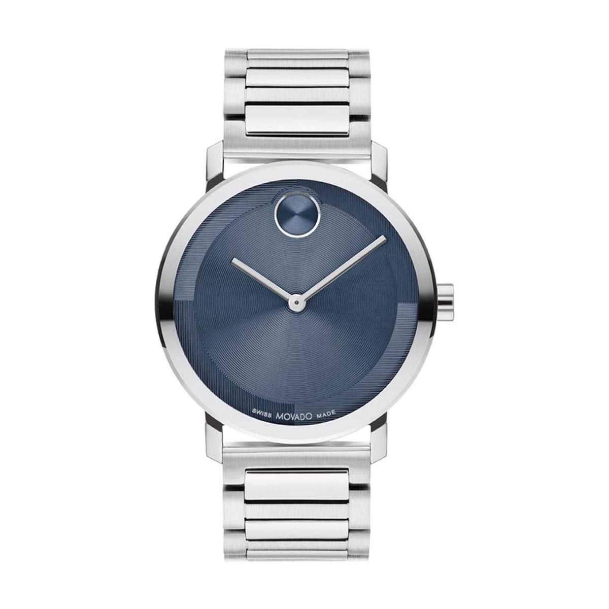 Movado Bold Evolution 2.0 Mens Watch with Blue Ion Plated Dial and Stainless Steel Bracelet (Swiss quartz movement)
