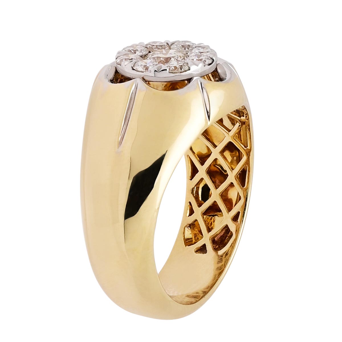 Mens Diamond Ring in 14kt Yellow Gold (1ct tw)