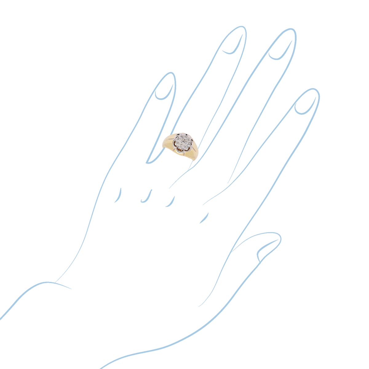 Mens Diamond Ring in 14kt Yellow Gold (1ct tw)