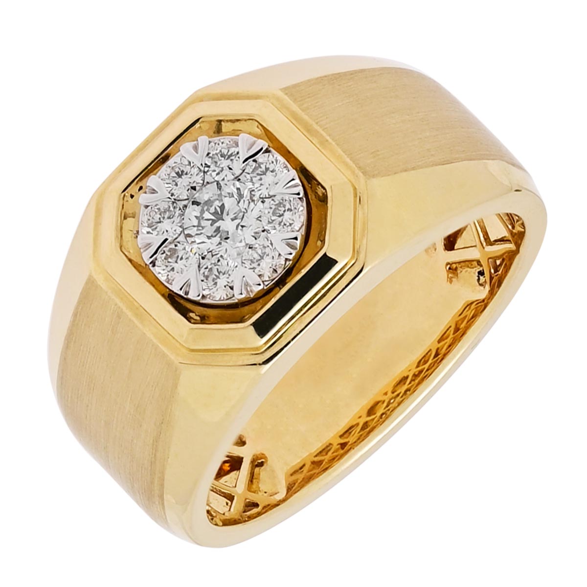 Mens Diamond Ring in 14kt Yellow Gold (1/2ct tw)