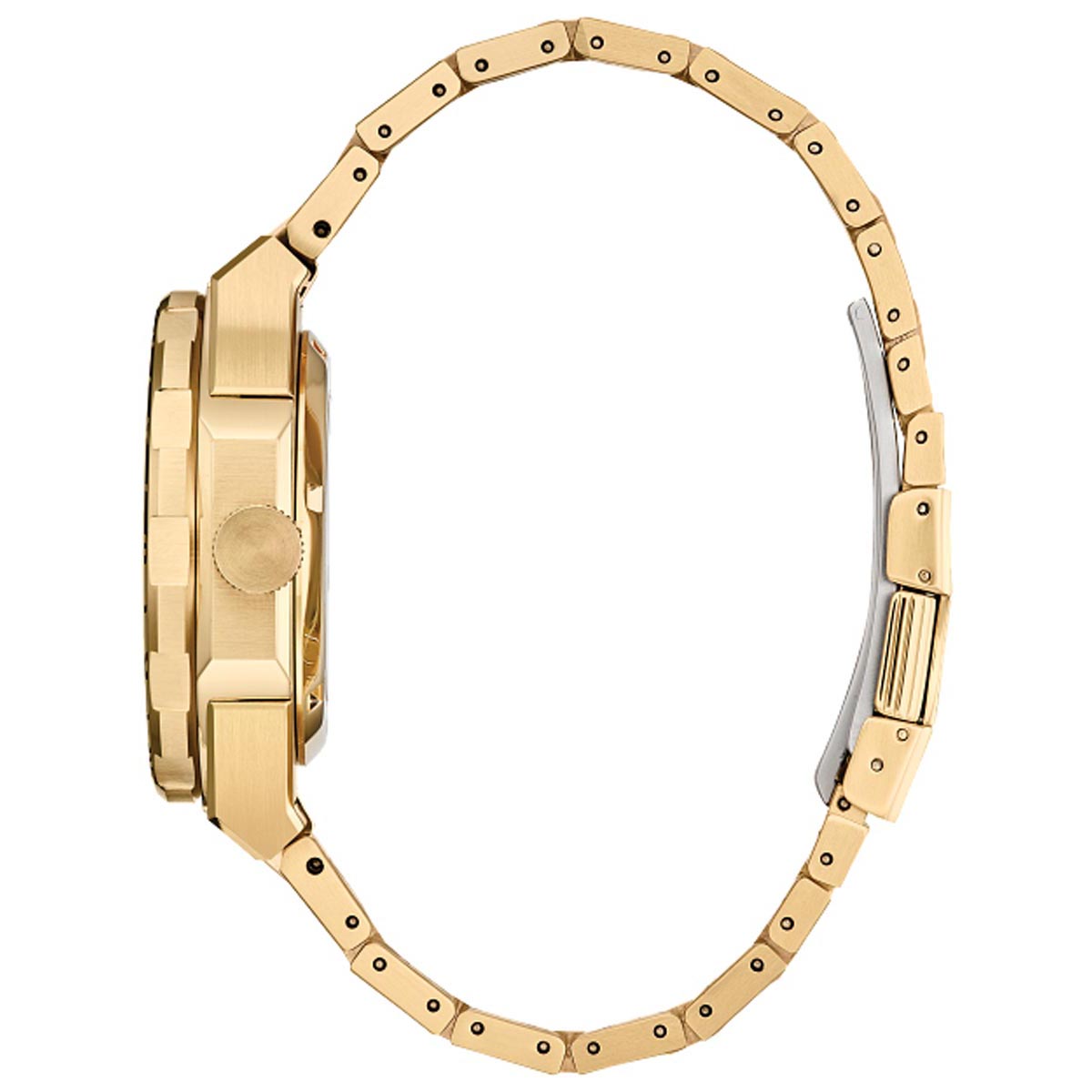 Citizen Series8 800 GMT Mens Watch with Gold Toned Dial and Brushed and Polished Gold Toned Stainless Steel Bracelet (automatic movement)