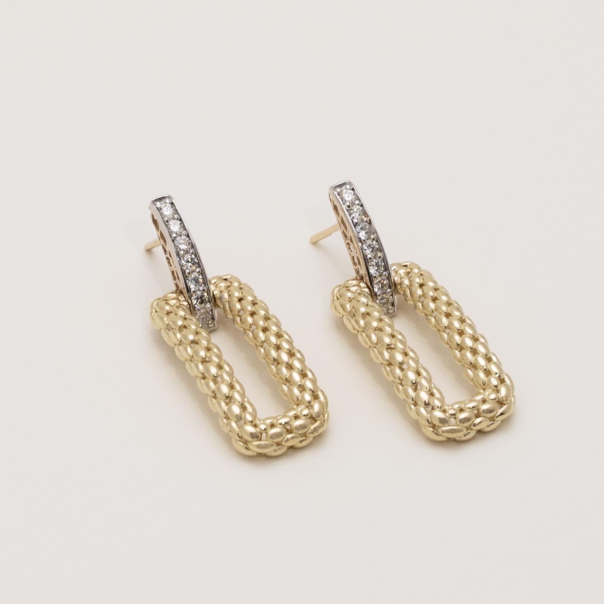 Diamond Link Earrings in 14kt Yellow Gold (1/3ct tw)