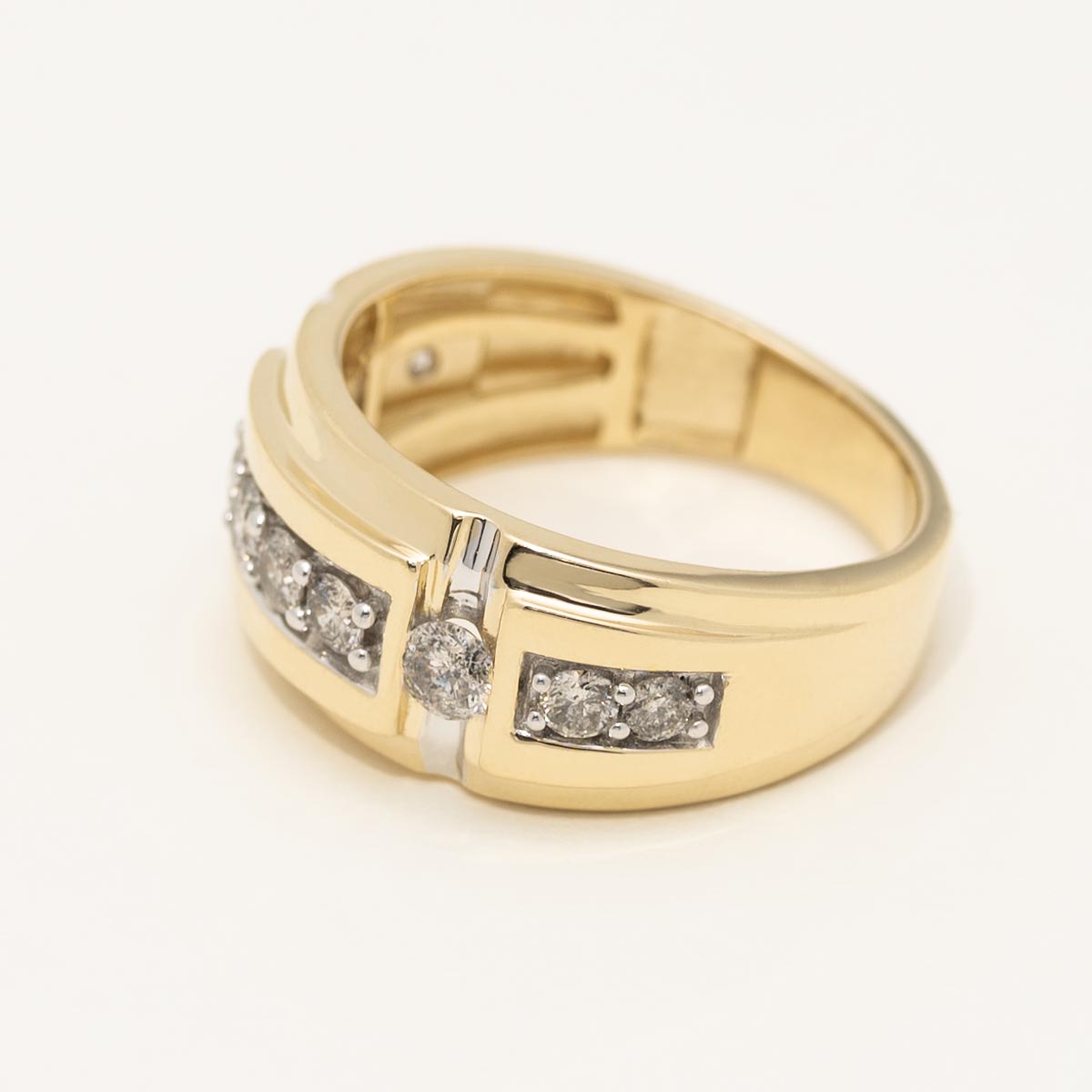 Mens Diamond Ring in 14kt Yellow Gold (1ct tw)