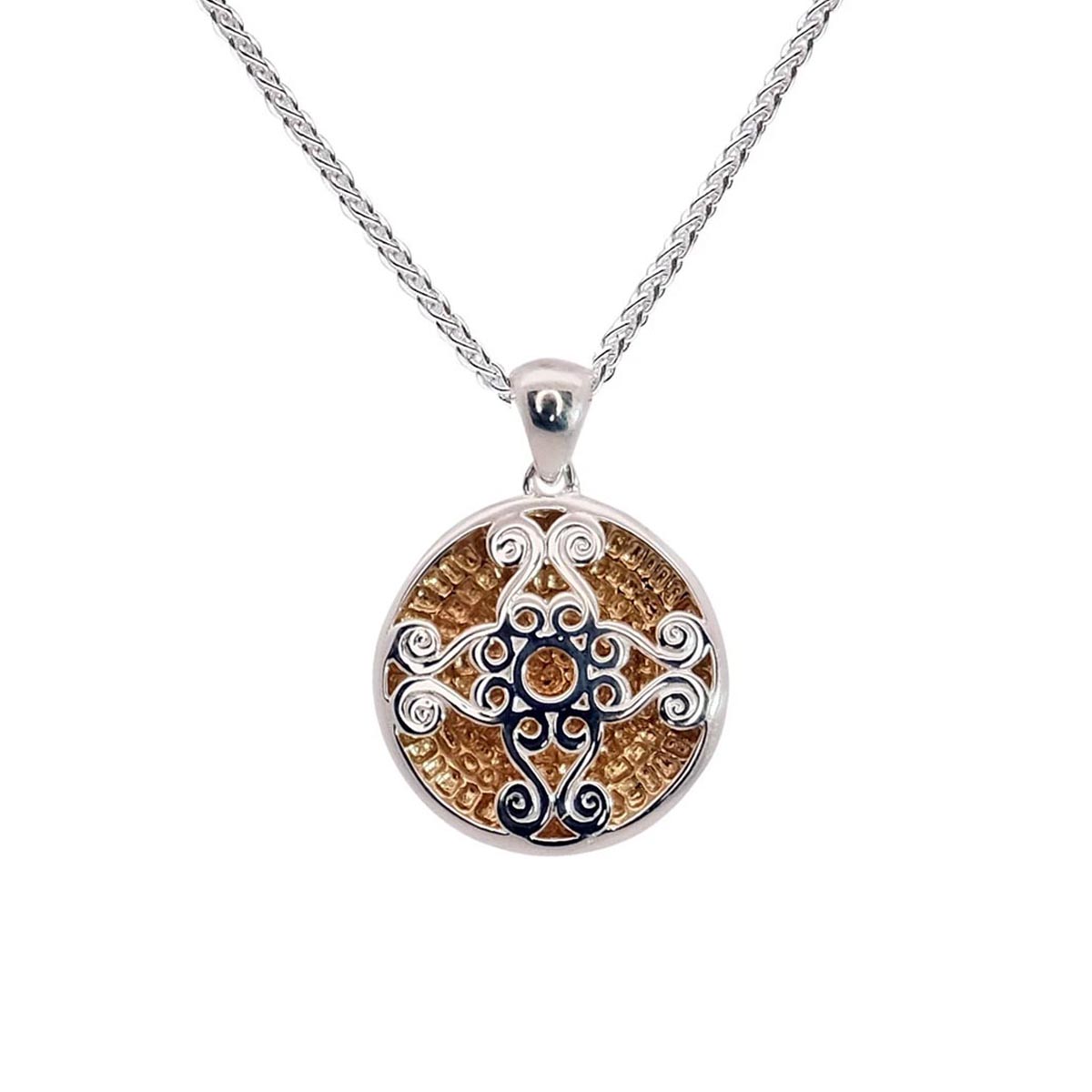Keith Jack Celestial Necklace in Sterling Silver and 14kt Yellow Gold Plate