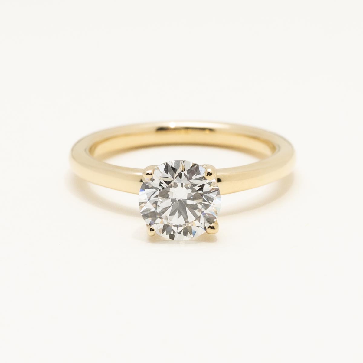 Lab Grown Diamond Solitaire Engagement Ring in 14kt Yellow Gold (1 1/2ct)
