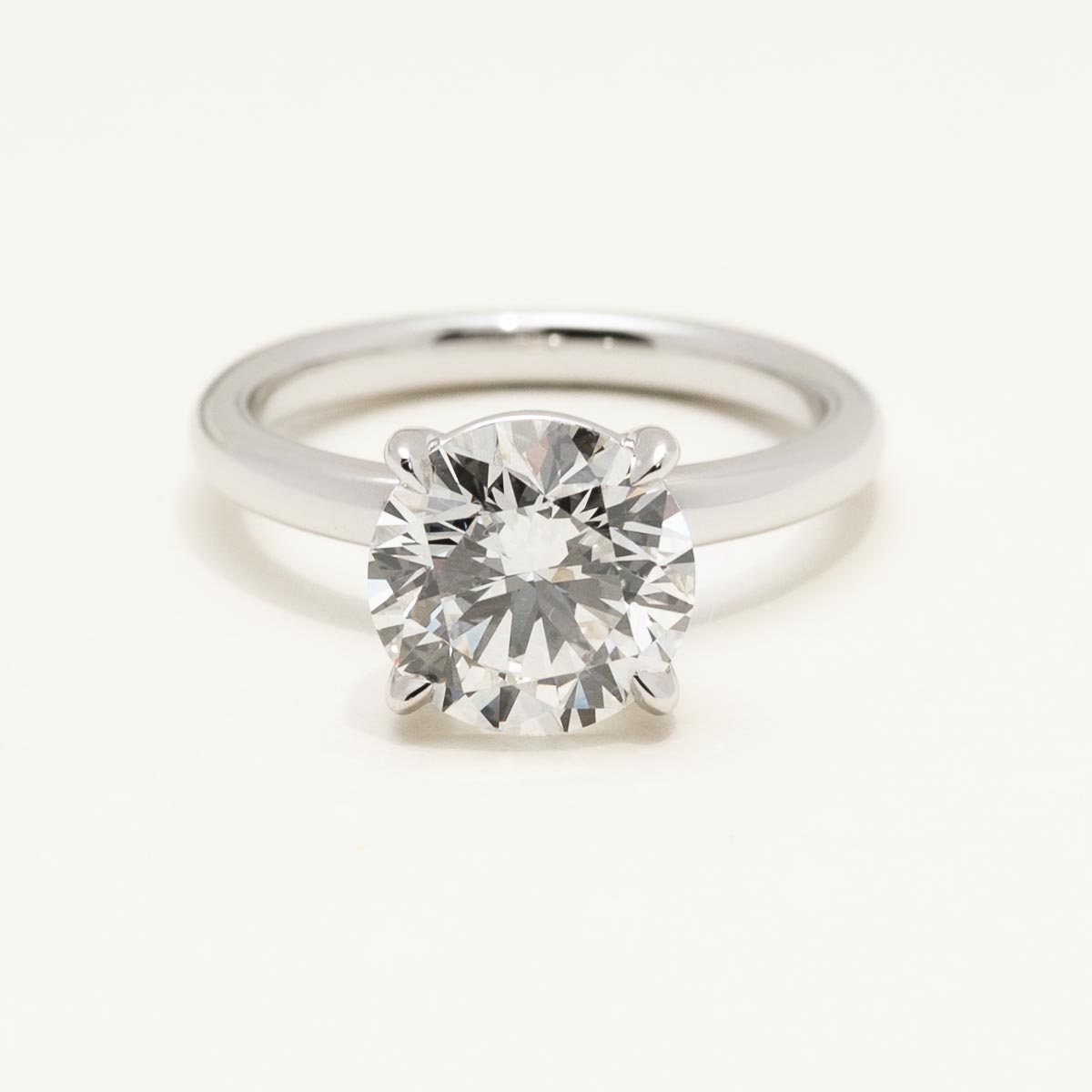Lab Grown Diamond Solitaire Engagement Ring in 14kt White Gold (3ct)