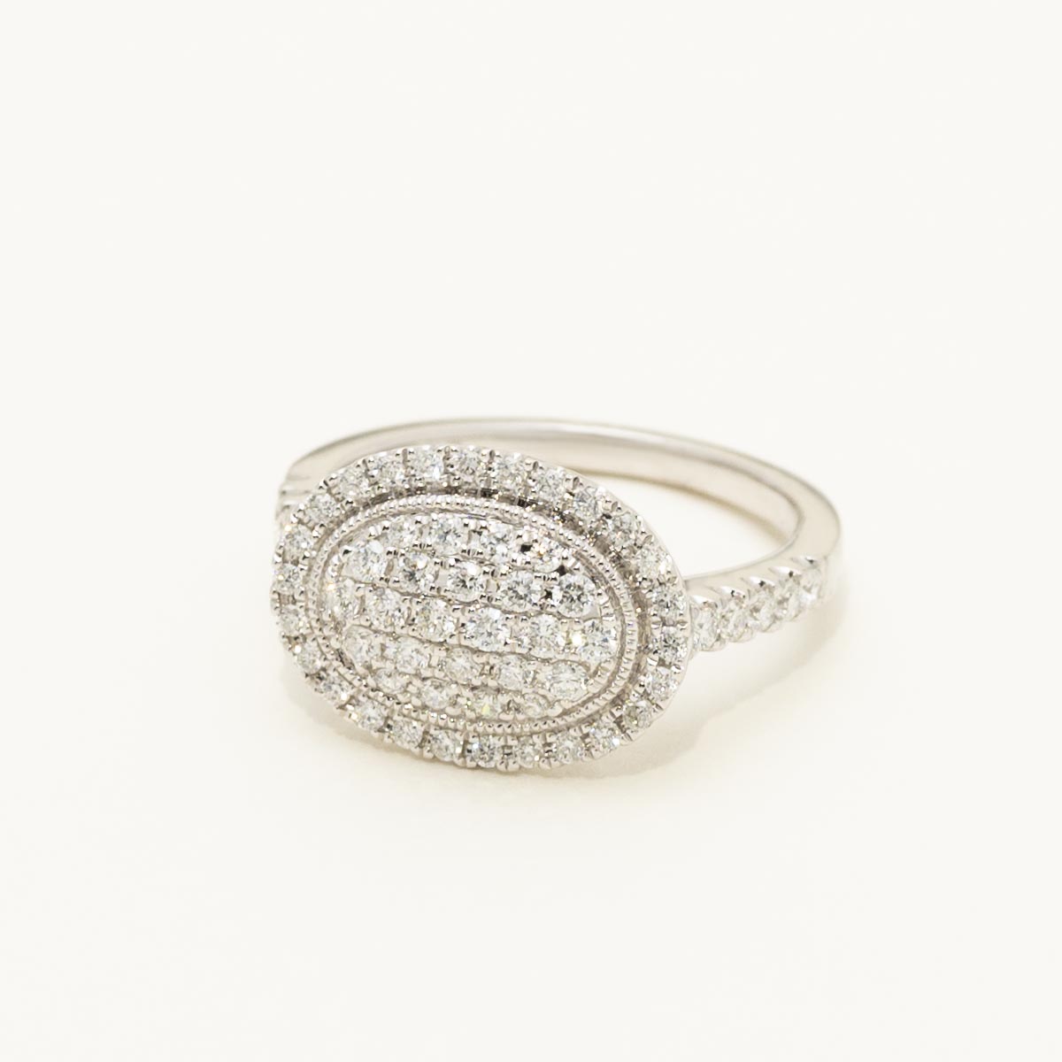 Dabakarov Diamond Oval Fashion Ring in 14kt White Gold (5/8ct tw)